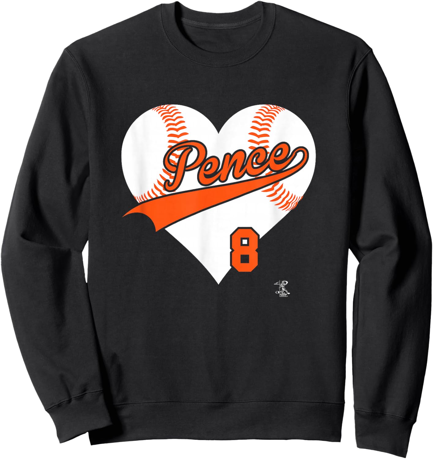 Hunter Pence Baseball Heart Gameday Sweatshirt - Sweatshirt | Black