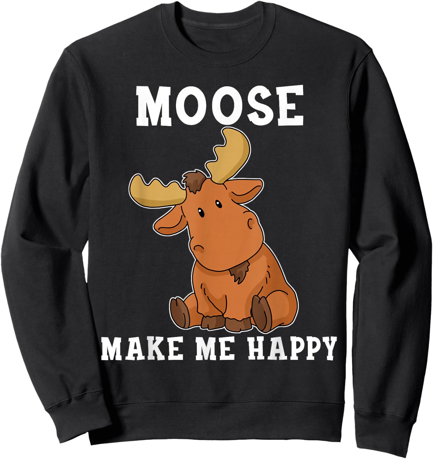 Moose Women's Gift Kids & Baby Sweatshirt - Sweatshirt | Black