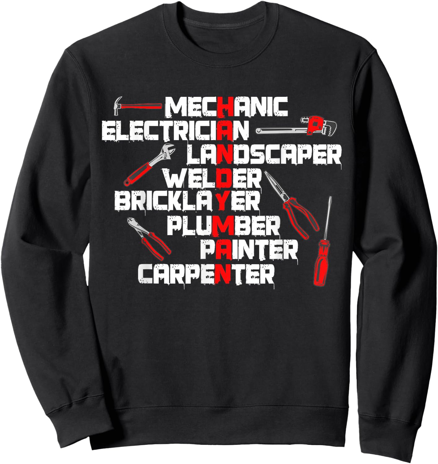 Handyman And Handyman Gift Tools Dad Father Sweatshirt - Sweatshirt | Black