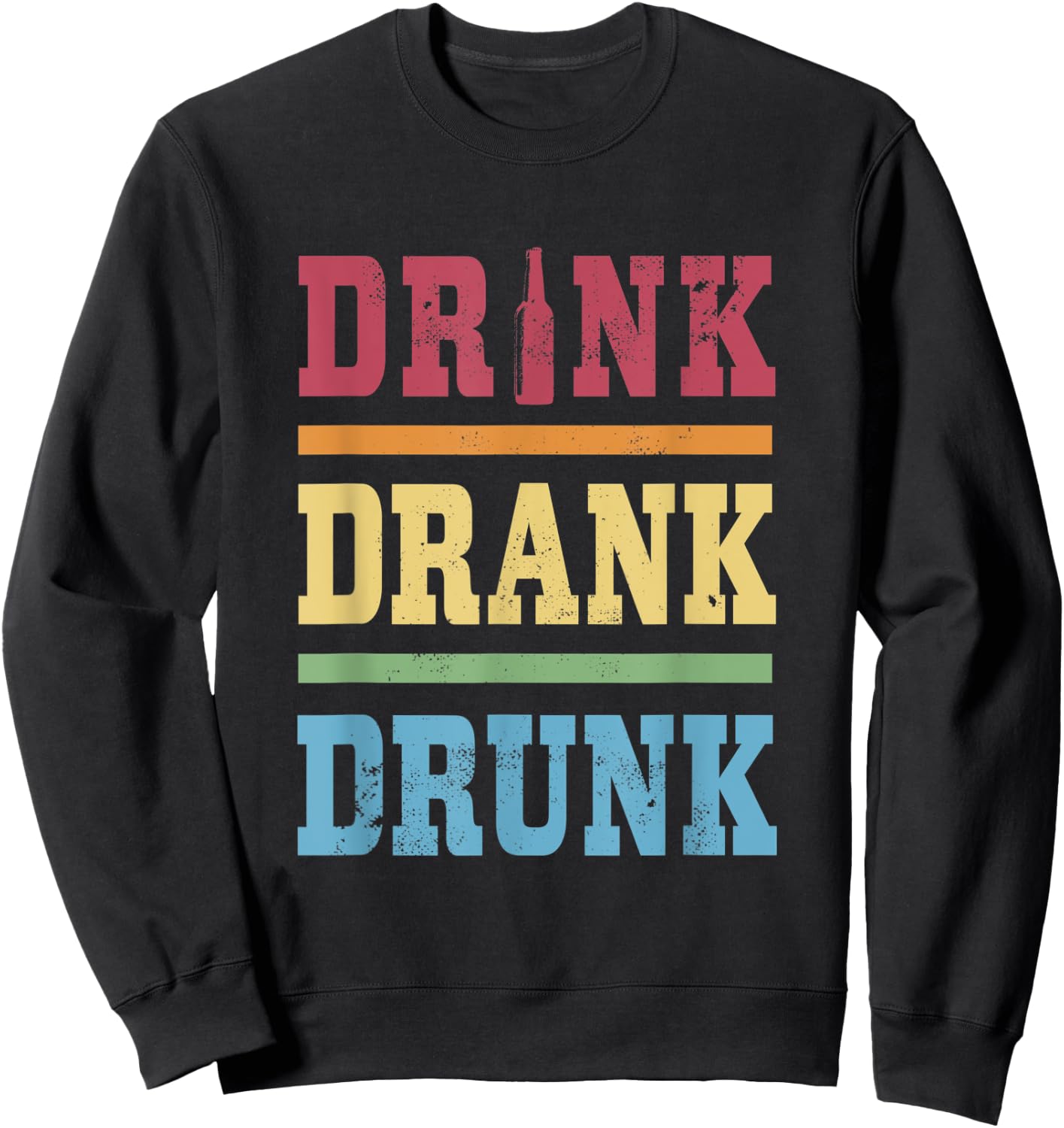 Retro Beer Drinker Drink Drank Drunk Funny Sweatshirt - Sweatshirt | Black