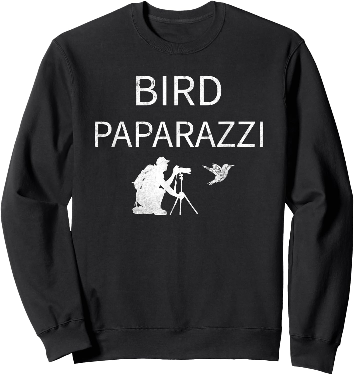 Birdwatching | Bird Photographer Gifts -Adults Black Short Sleeve Small Bird Photography Sweatshirt - Sweatshirt | Black
