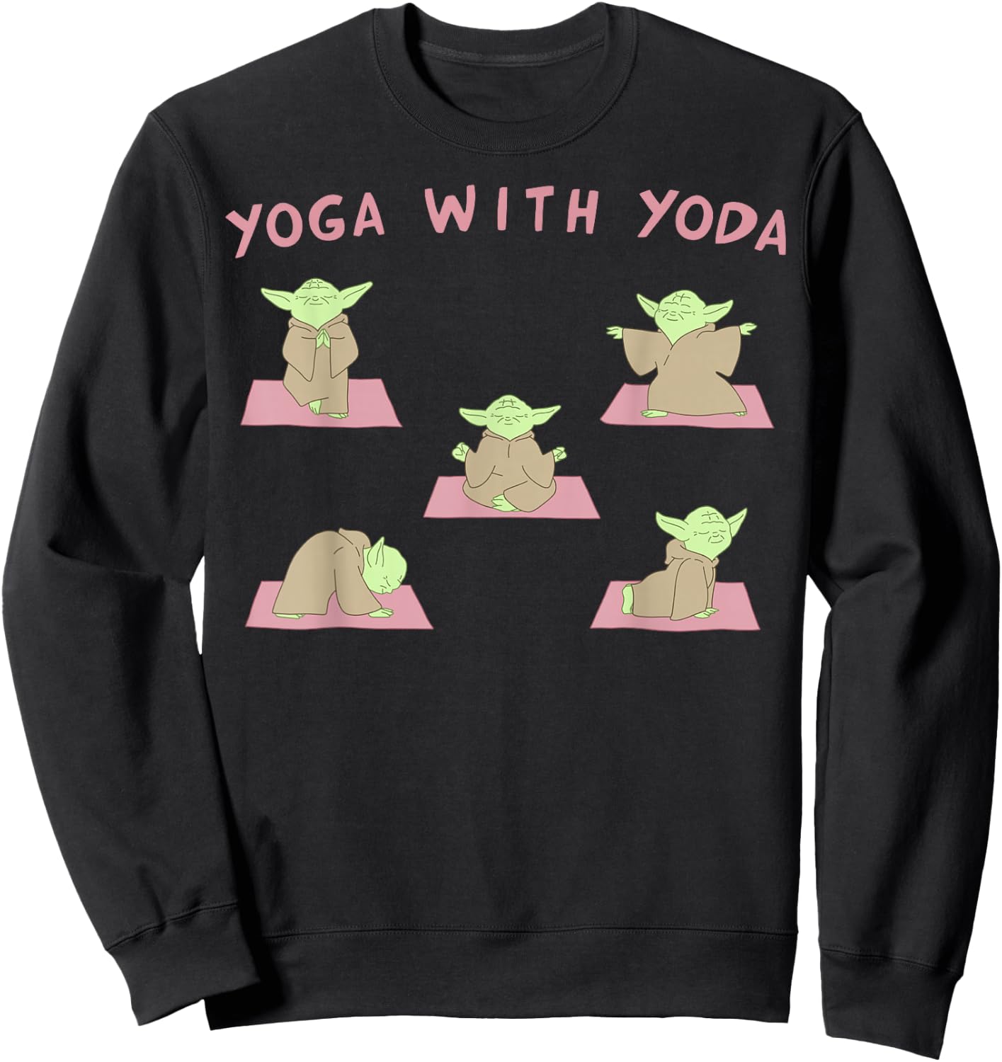 Star Wars Yoga With Yoda Sweatshirt - Sweatshirt | Black