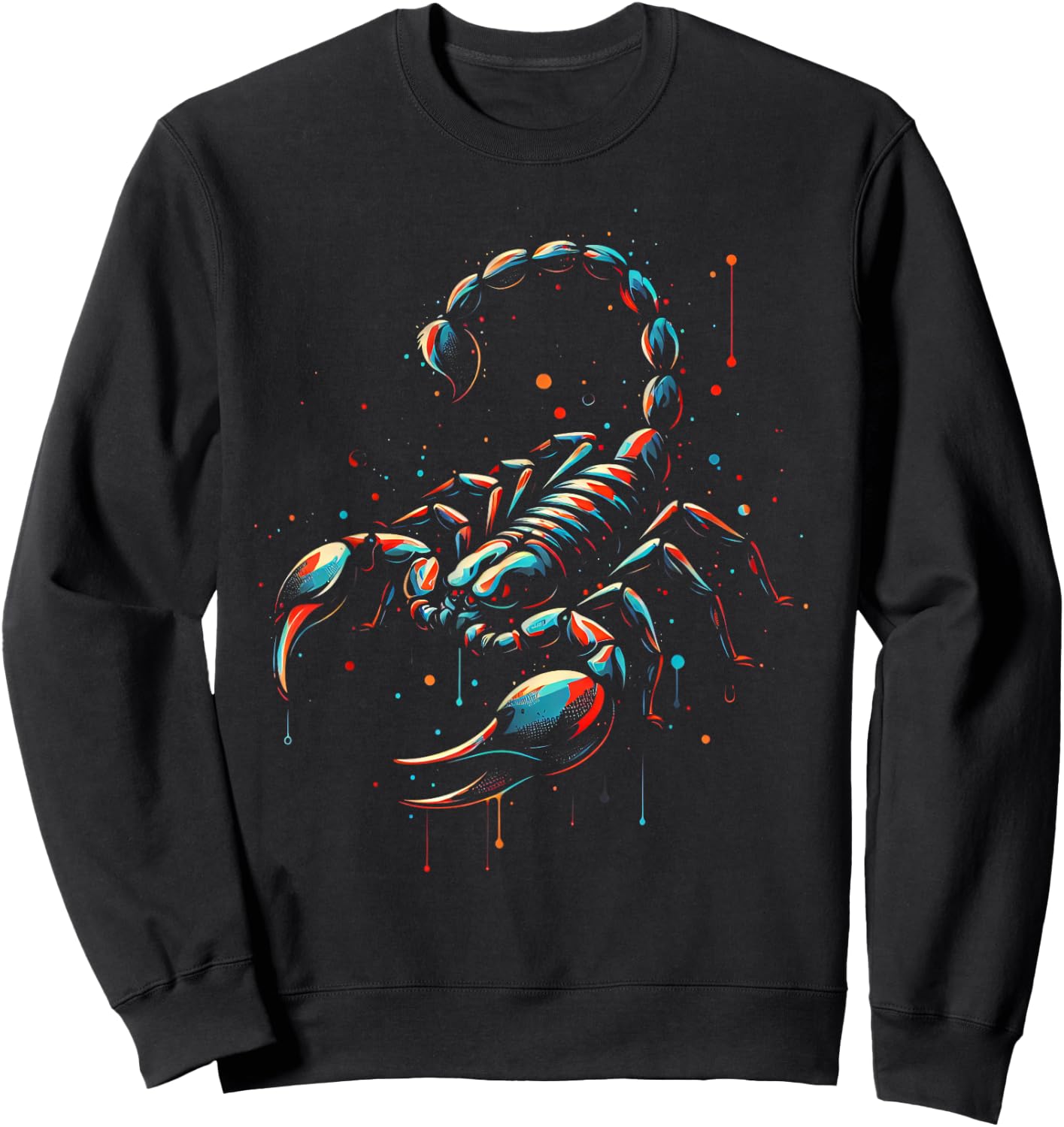 Scorpion Minimalist and Vibrant Style Birthday Christmas Sweatshirt - Sweatshirt | Black