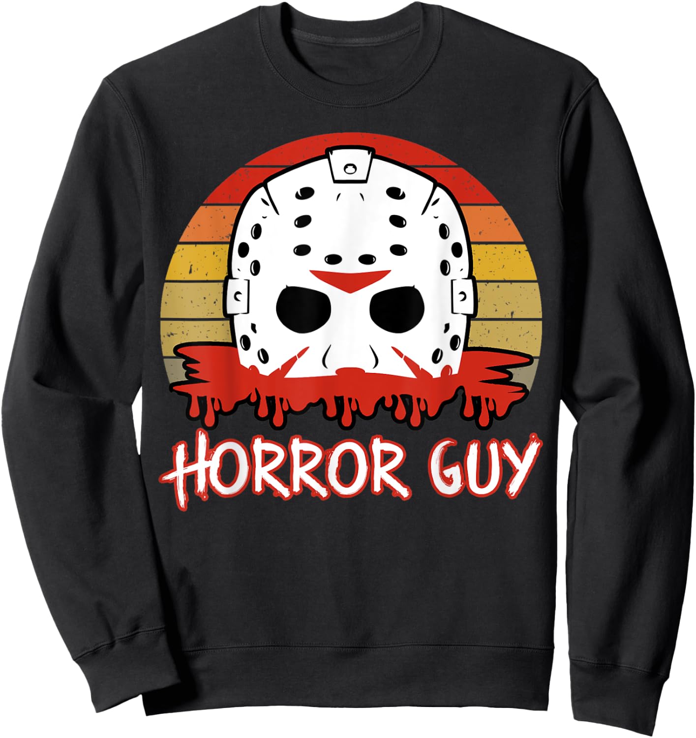 Horror Guy 80s Horror Slasher Movie Fan Halloween Sweatshirt - Sweatshirt | Black
