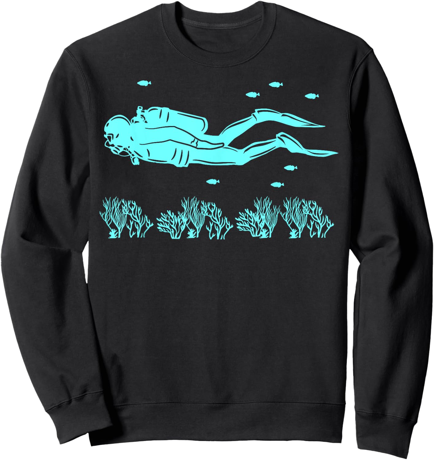 Scuba Diving Underwater Diver Ocean Swimmer Sea Lover Sweatshirt - Sweatshirt | Black