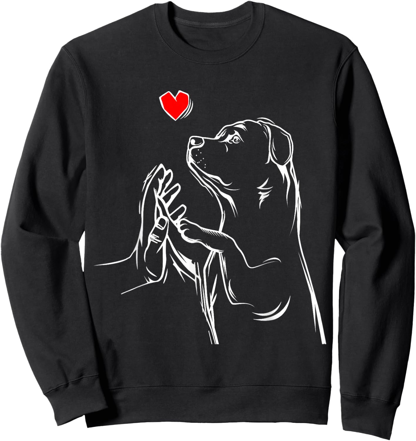 Rottweiler Love Funny Dog Lady Sweatshirt - Sweatshirt | Black