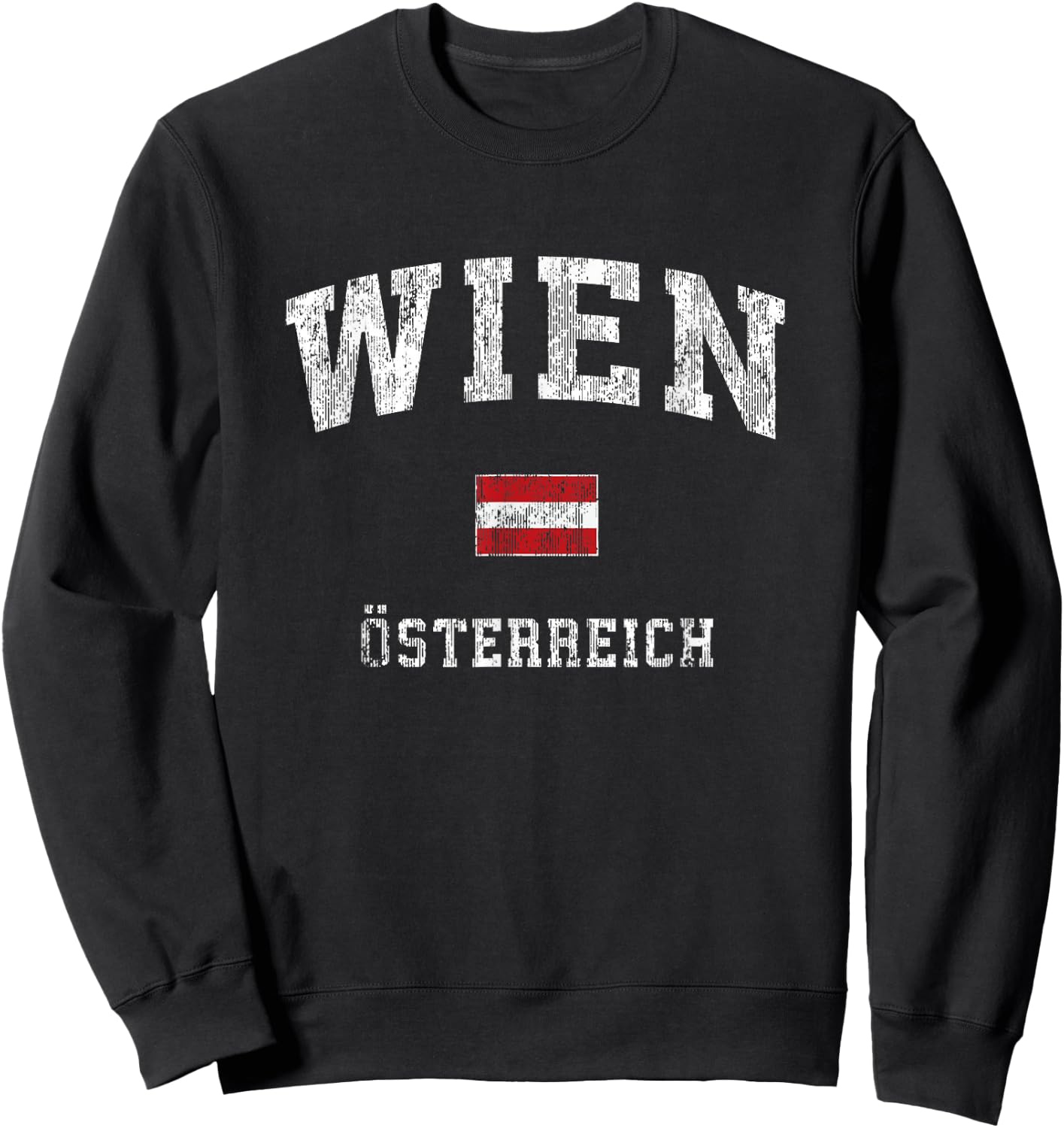 Vienna Austria Vienna Vintage Athletic Sports Design Sweatshirt - Sweatshirt | Black
