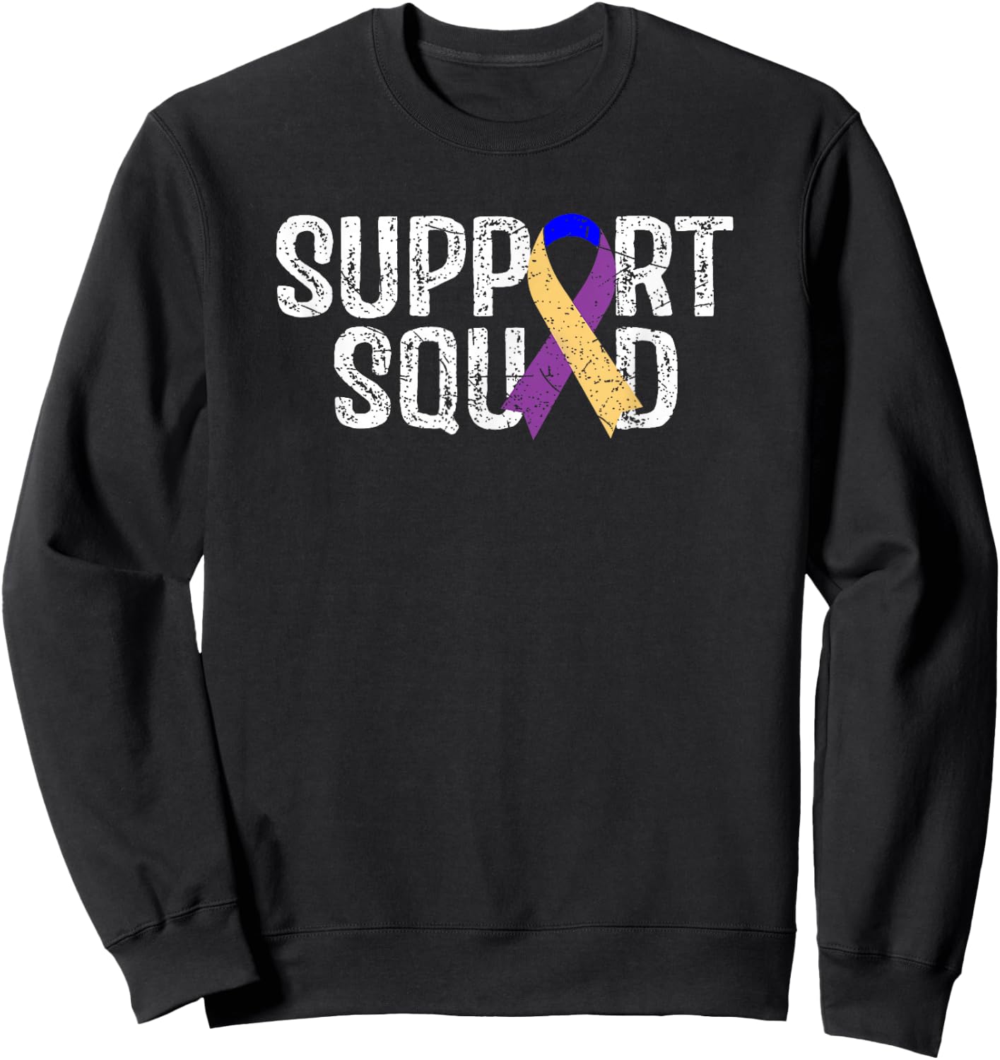 Bladder Cancer Awareness Support Squad Sweatshirt - Sweatshirt | Black