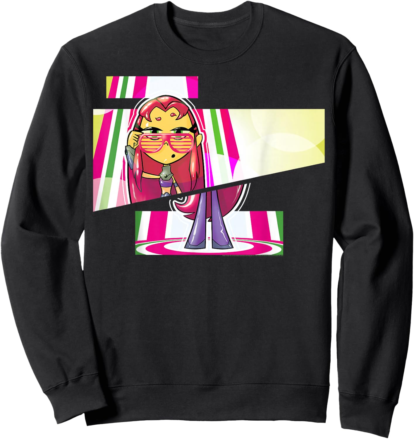 DC Comics Teen Titans Go! Starfire Cut Panels Sweatshirt - Sweatshirt | Black