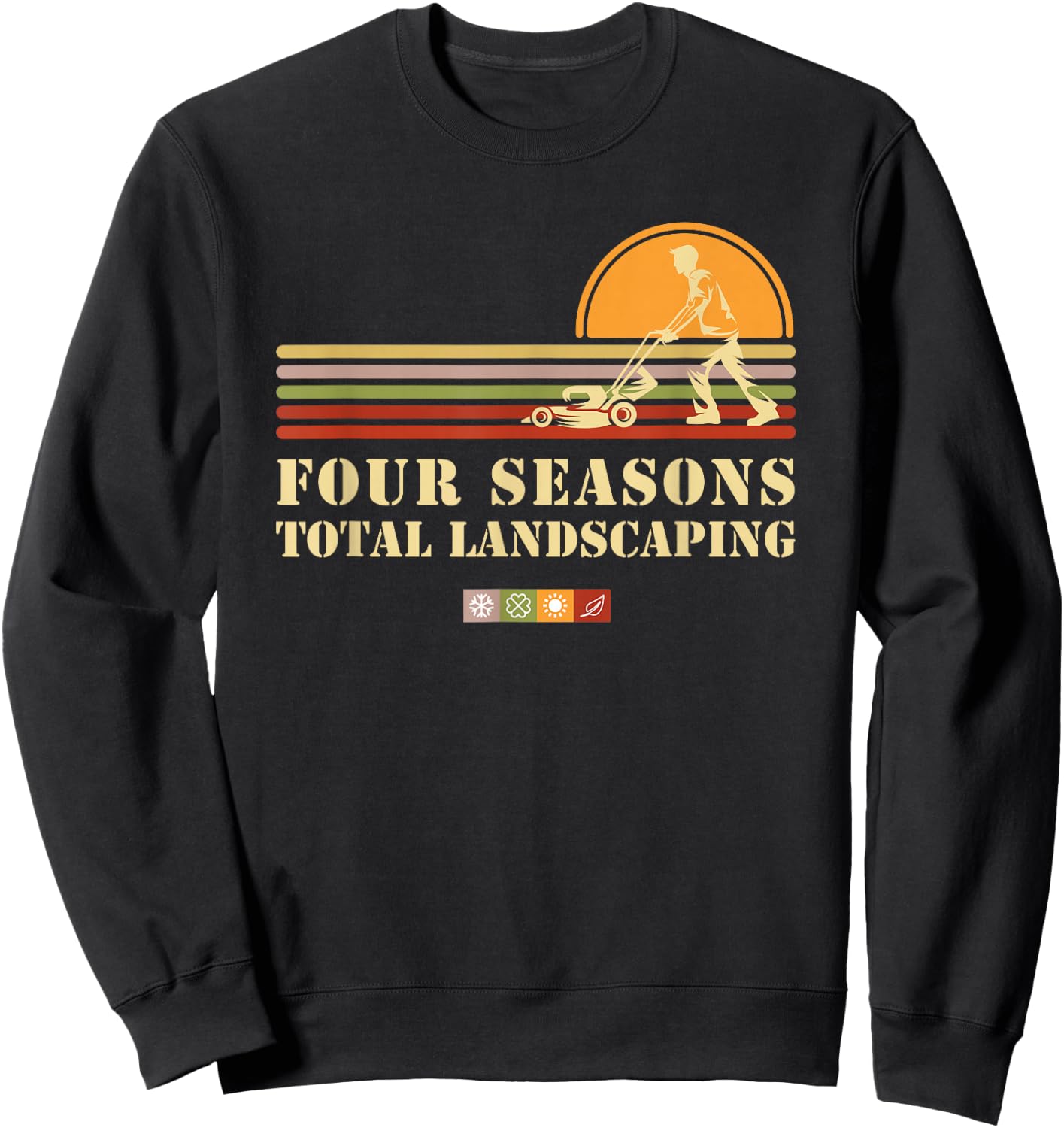 Four season total landscaping sunset vintage Sweatshirt - Sweatshirt | Black