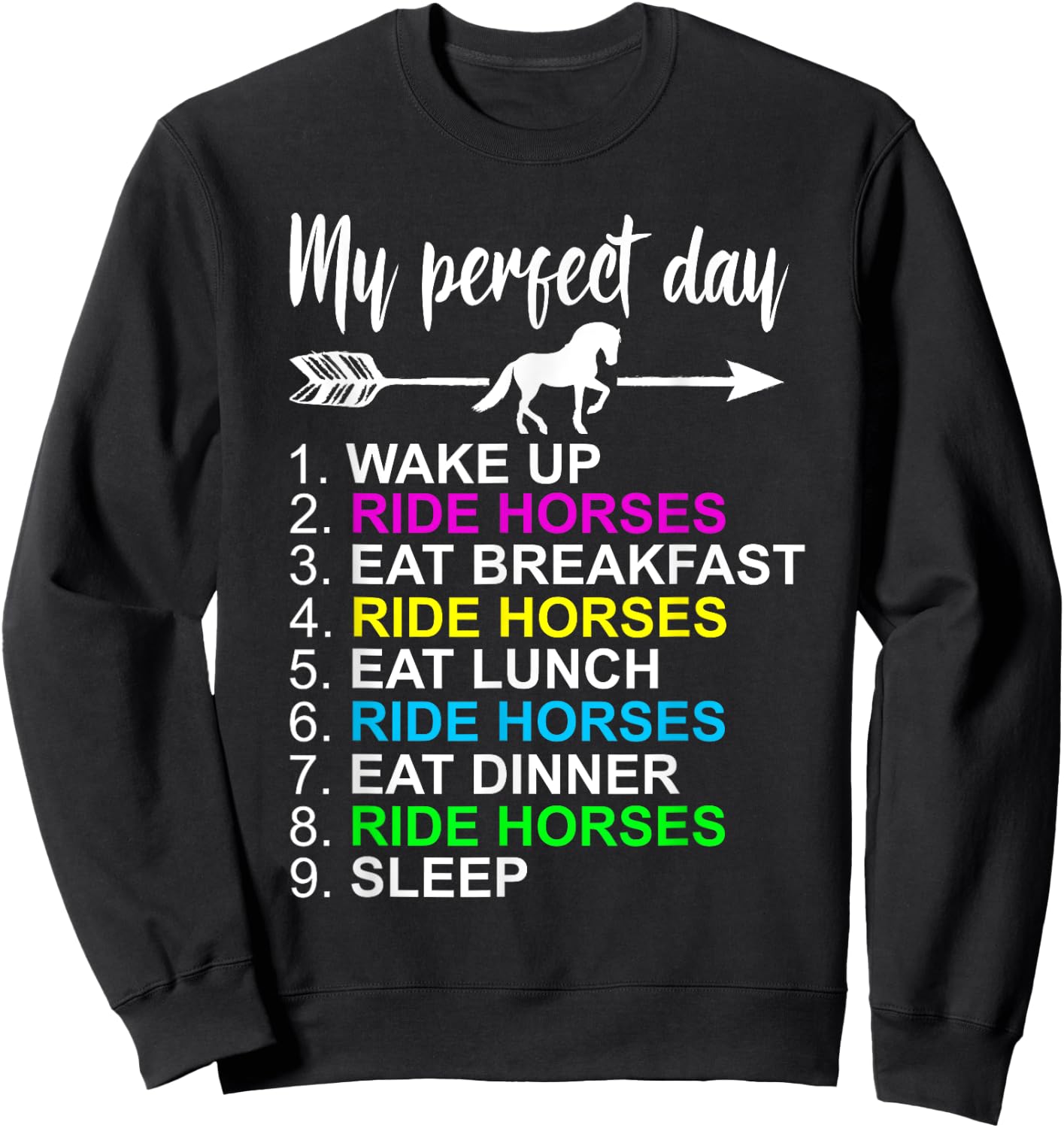 Horse Lover Shirt Horseback Riding Horse Lover Gift Sweatshirt - Sweatshirt | Black
