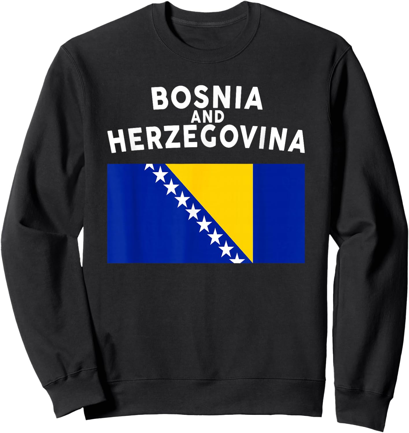Bosnia & Herzegovina Flag Bosnian Pride Men Women Kids Gifts Sweatshirt - Sweatshirt | Black