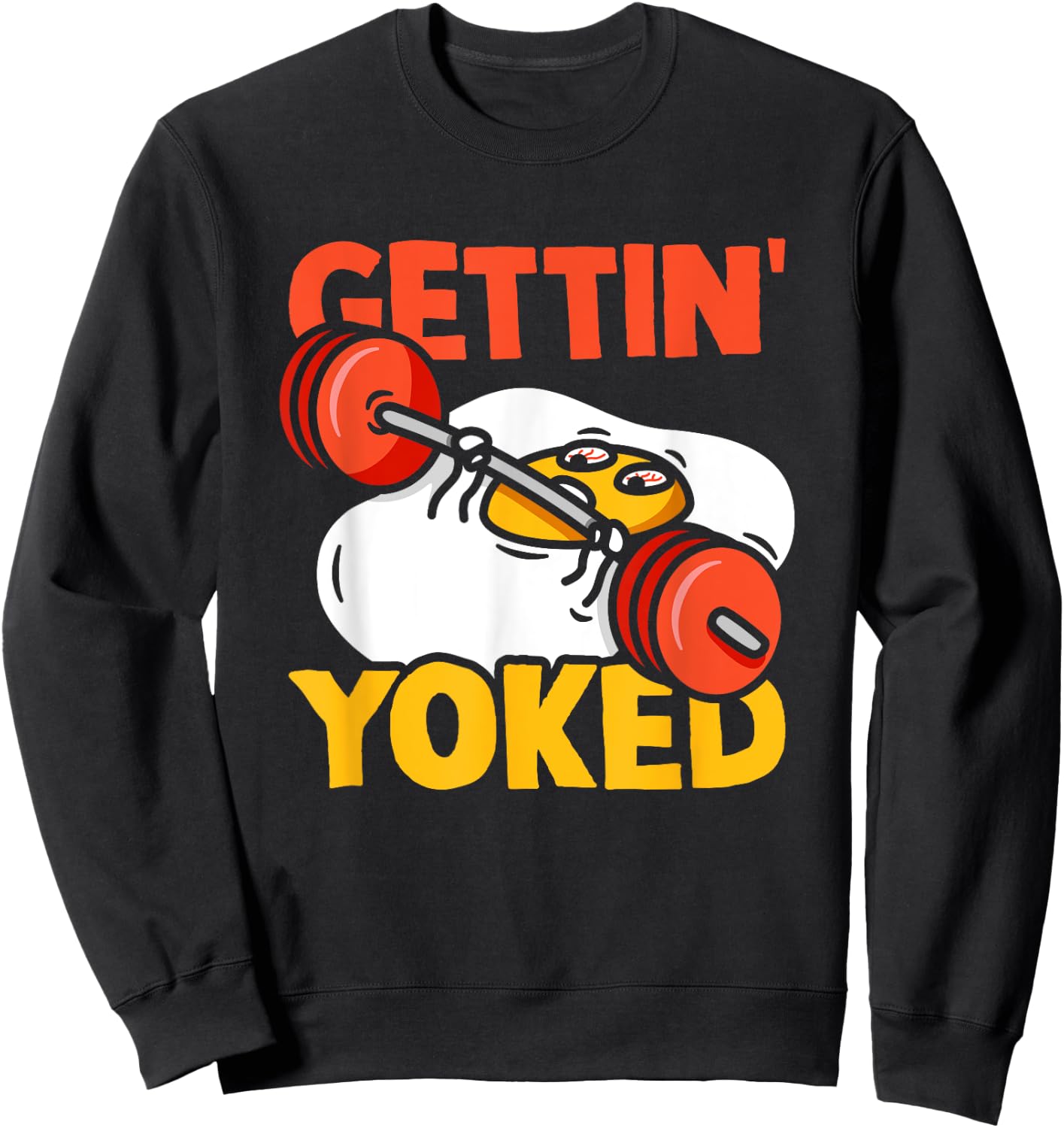 Weightlifter Getting Yoked Training Funny Bodybuilding Gym Sweatshirt - Sweatshirt | Black