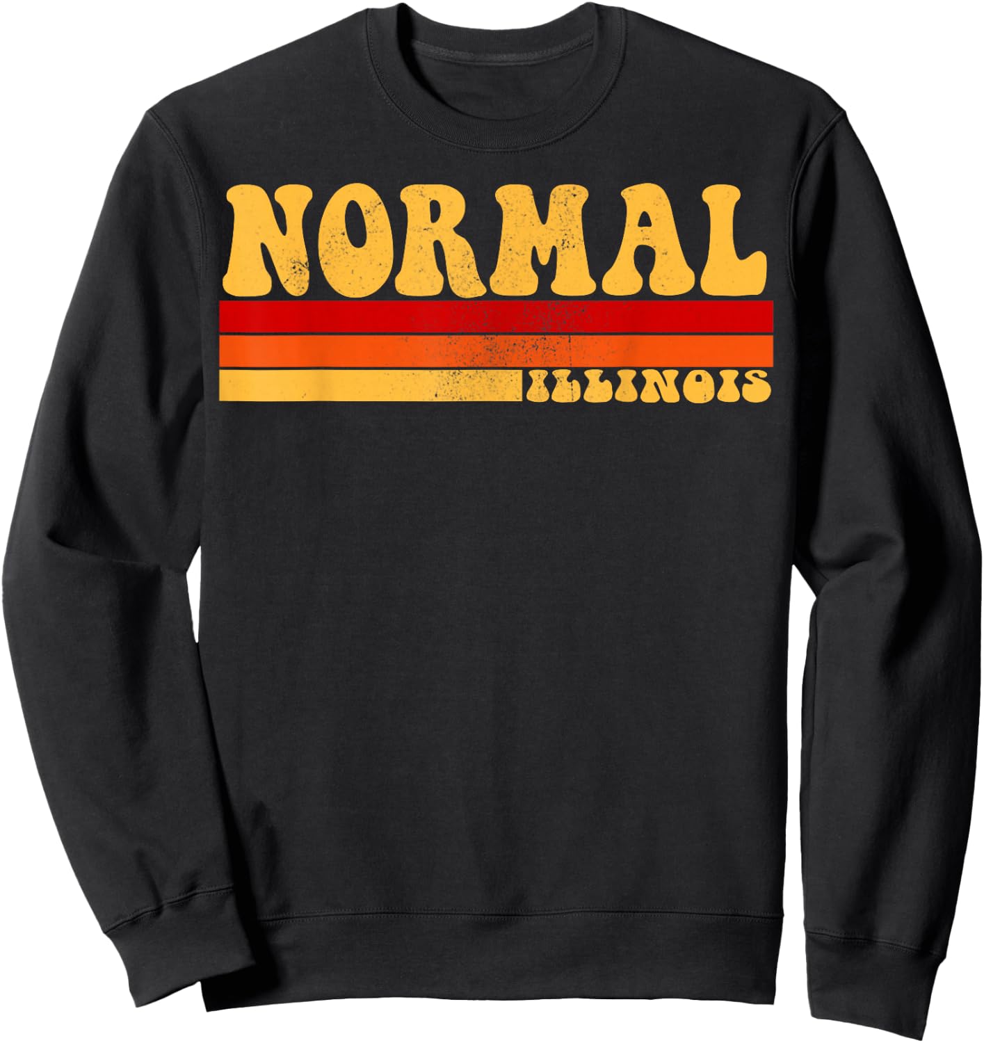 NORMAL Illinois City Vintage Roots Retro Design 70s 80s Sweatshirt - Sweatshirt | Black