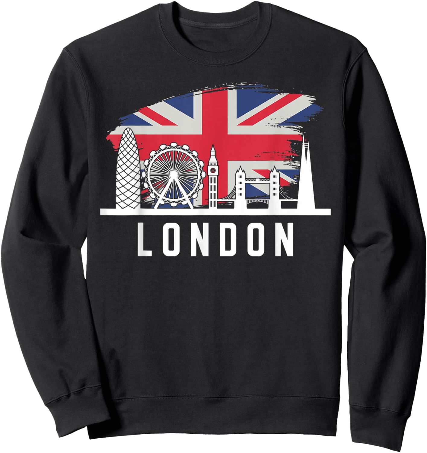 London Skyline England United Kingdom Souvenirs Sweatshirt - Sweatshirt | Black