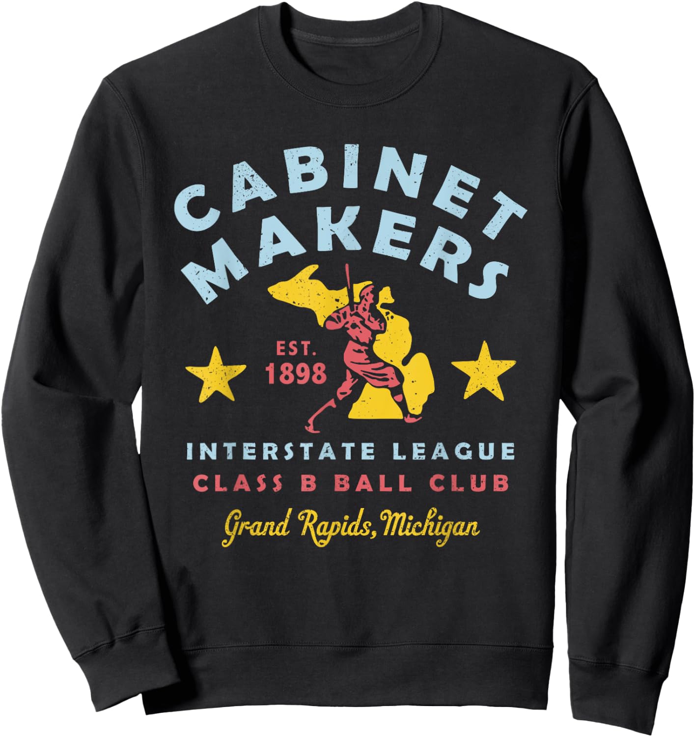 Grand Rapids Cabinet Makers Michigan Defunct Baseball Sweatshirt - Sweatshirt | Black
