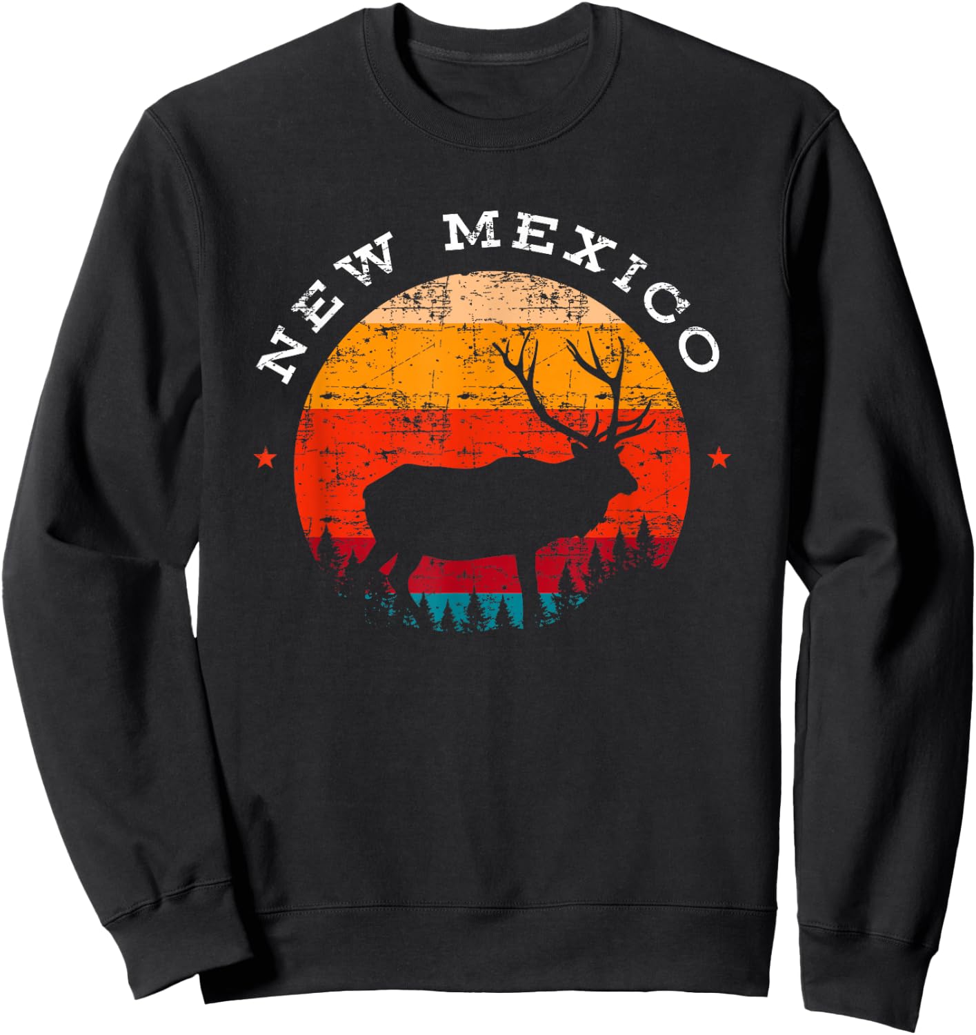Elk Hunting New Mexico Souvenir Hunting Deer Sweatshirt - Sweatshirt | Black