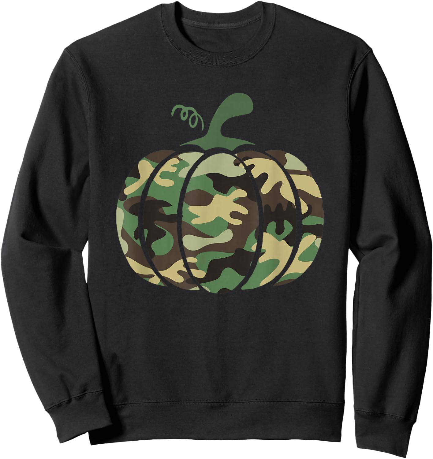 Camo Pumpkin Halloween camo Camouflage Pumpkin Camo Sweatshirt - Sweatshirt | Black