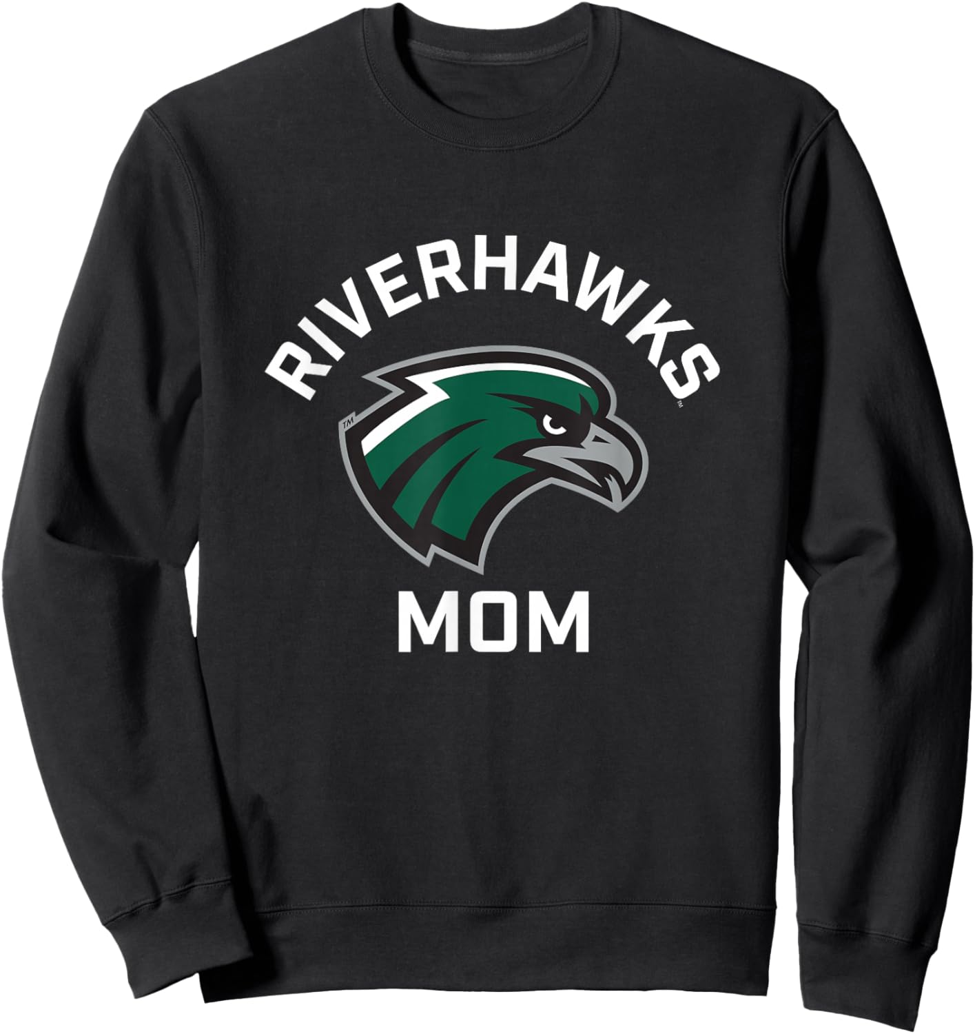 Northeastern State NSU RiverHawks Arched Mom Sweatshirt - Sweatshirt | Black