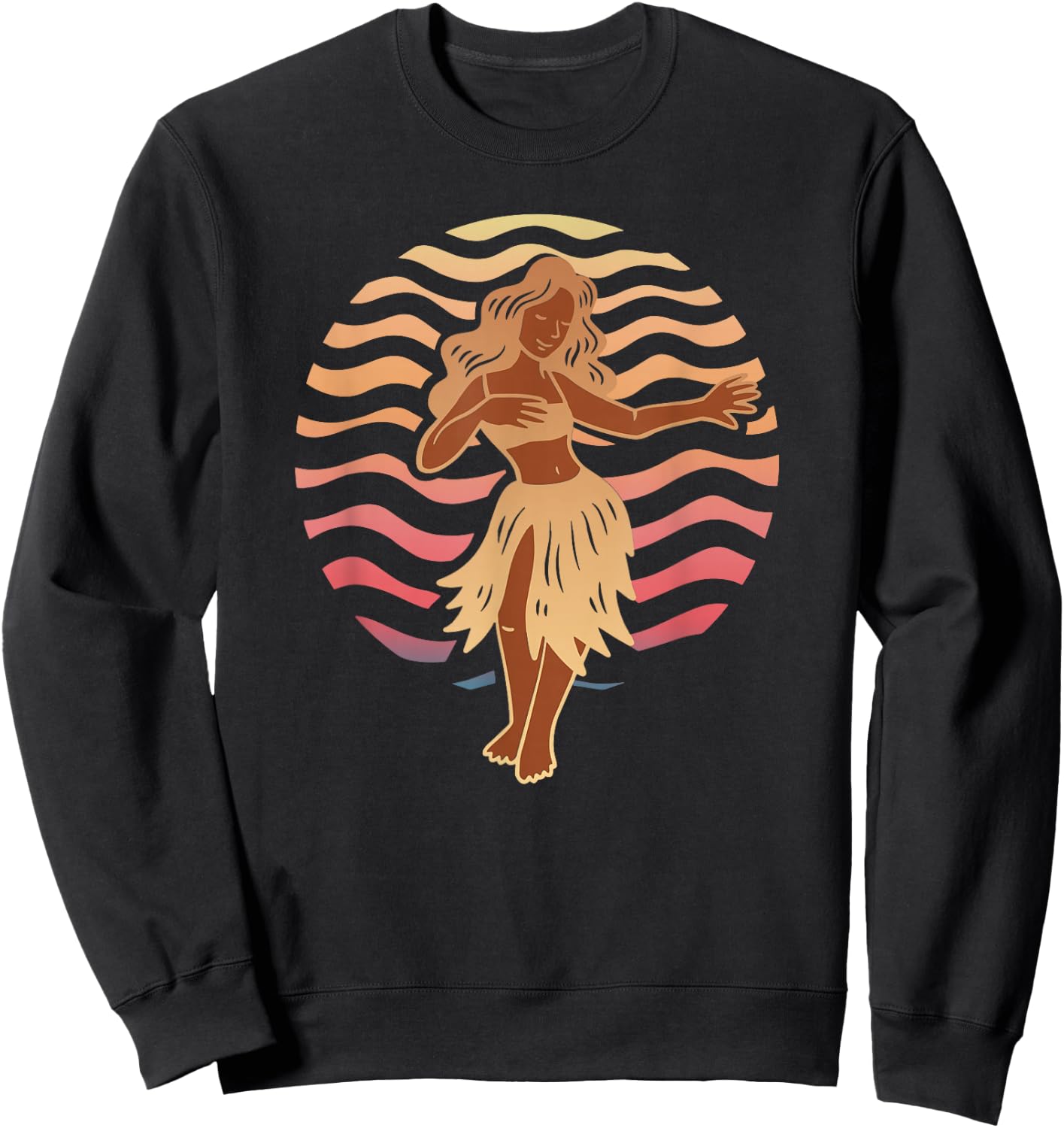 Hula Dance Hawaii Hula Dancer Hawaiian Girl Aloha Hawaii Sweatshirt - Sweatshirt | Black