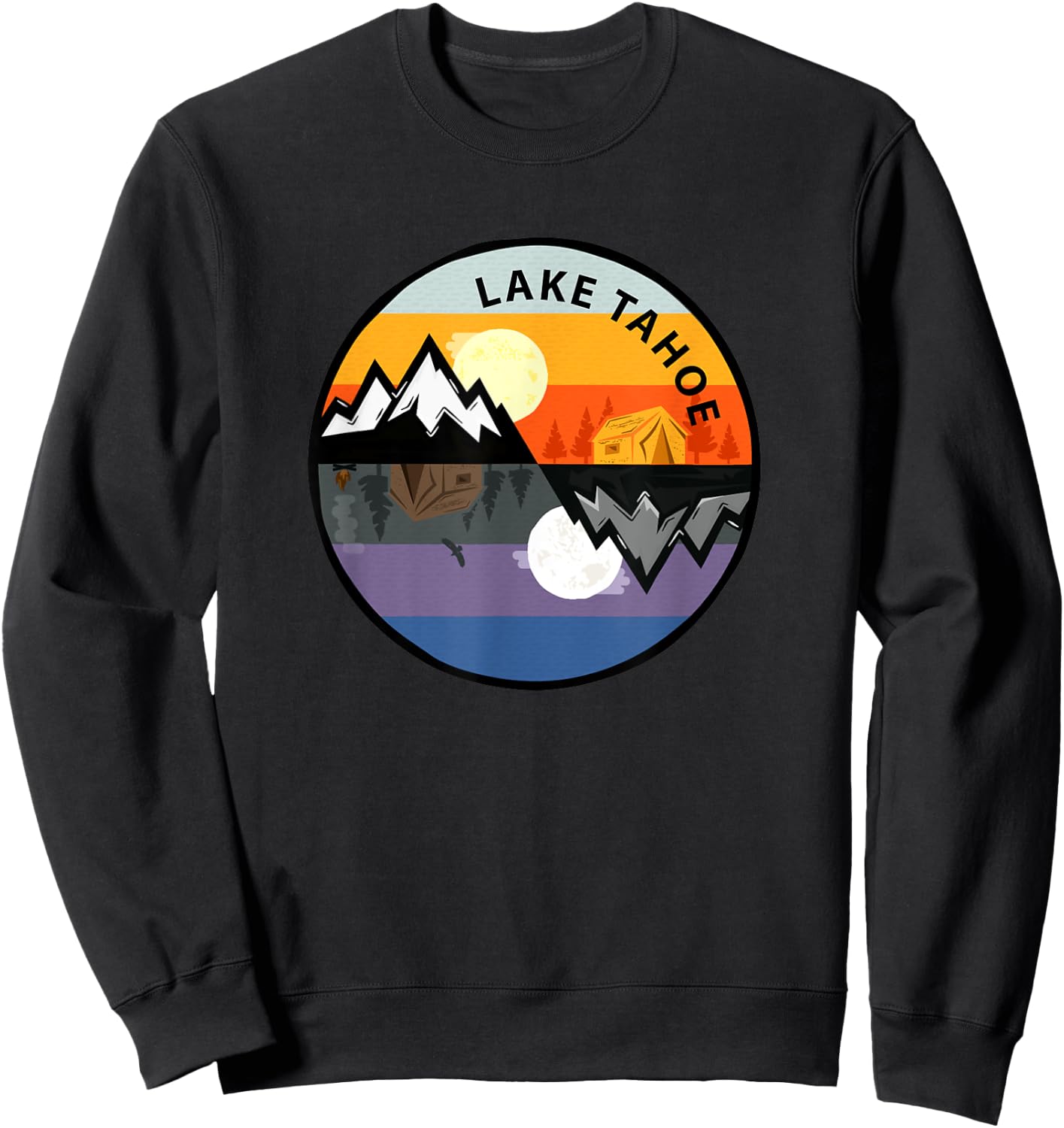 Vintage Lake Tahoe Souvenir Sweatshirt - Sweatshirt | Black