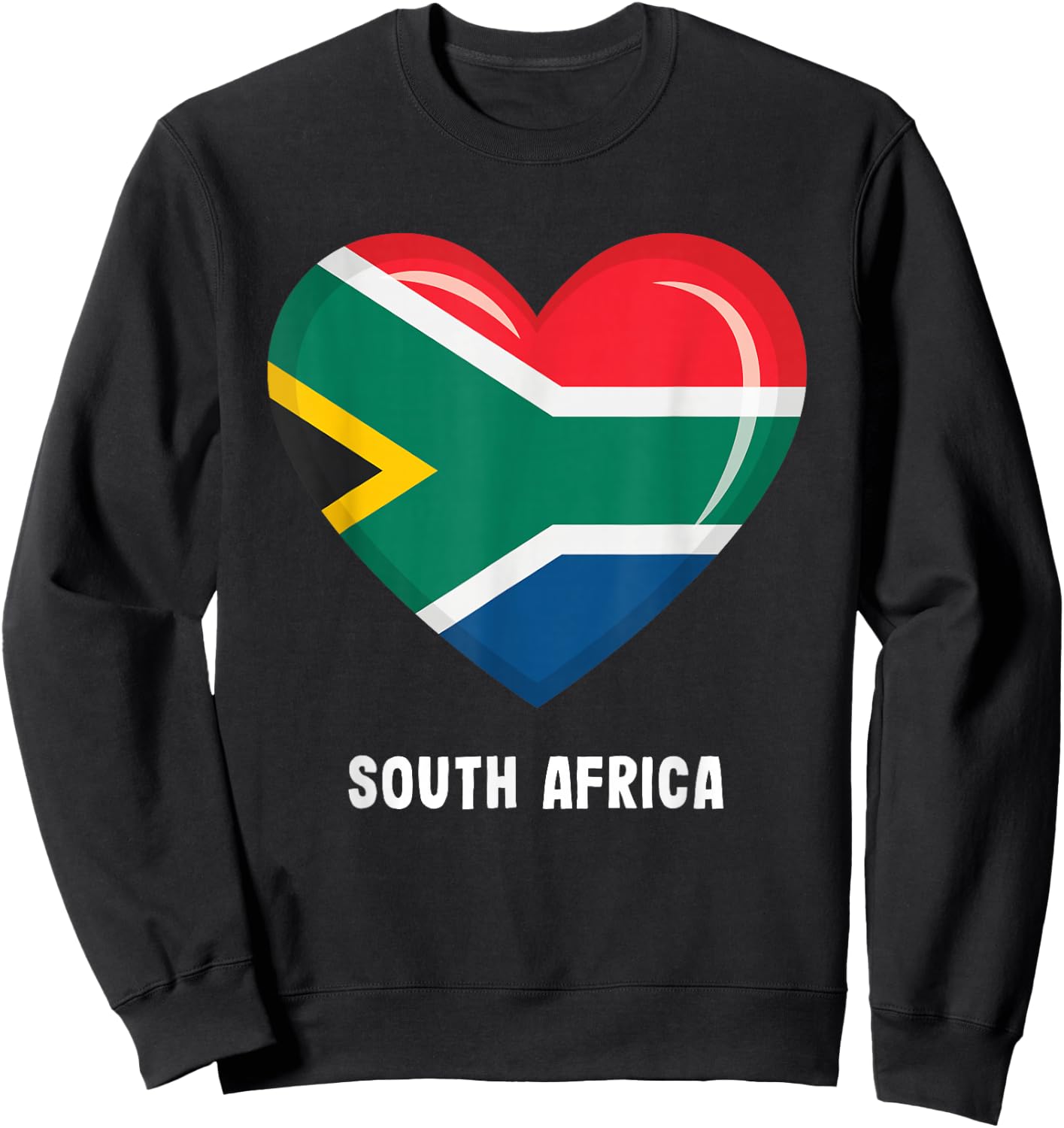 South African Flag Jersey | South Africa Sweatshirt - Sweatshirt | Black