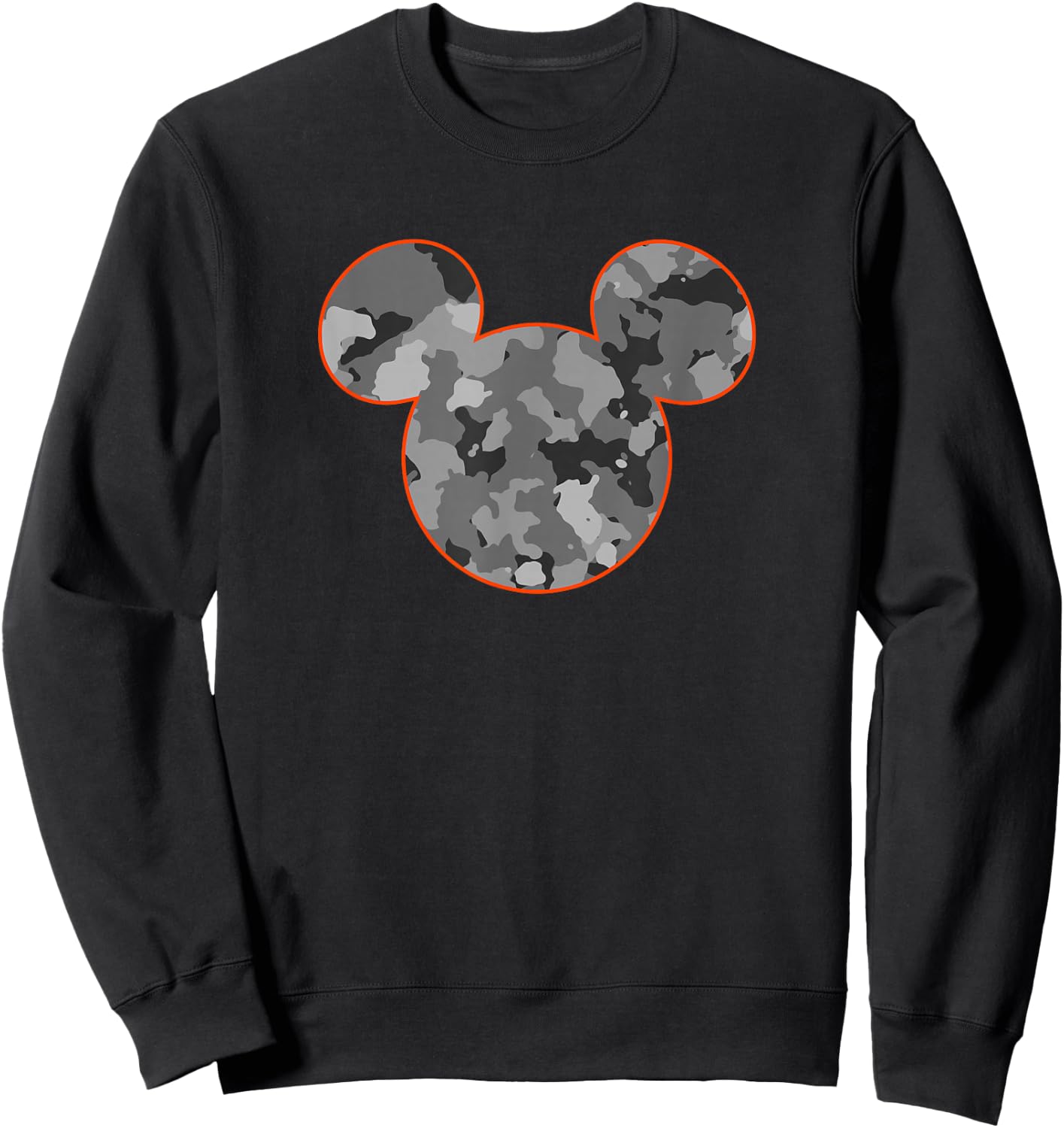 Disney Mickey and Friends Camouflage Mickey Ears Logo Sweatshirt - Sweatshirt | Black