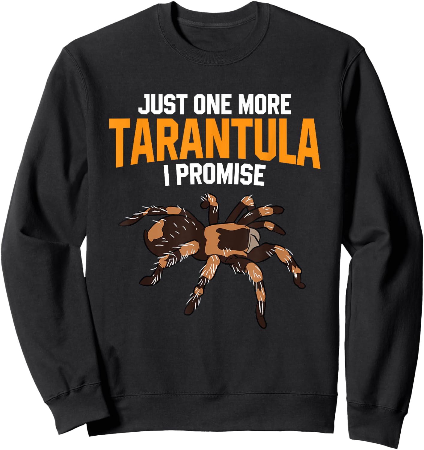 Just One More Tarantula I Promise Funny Spider Lover Sweatshirt - Sweatshirt | Black
