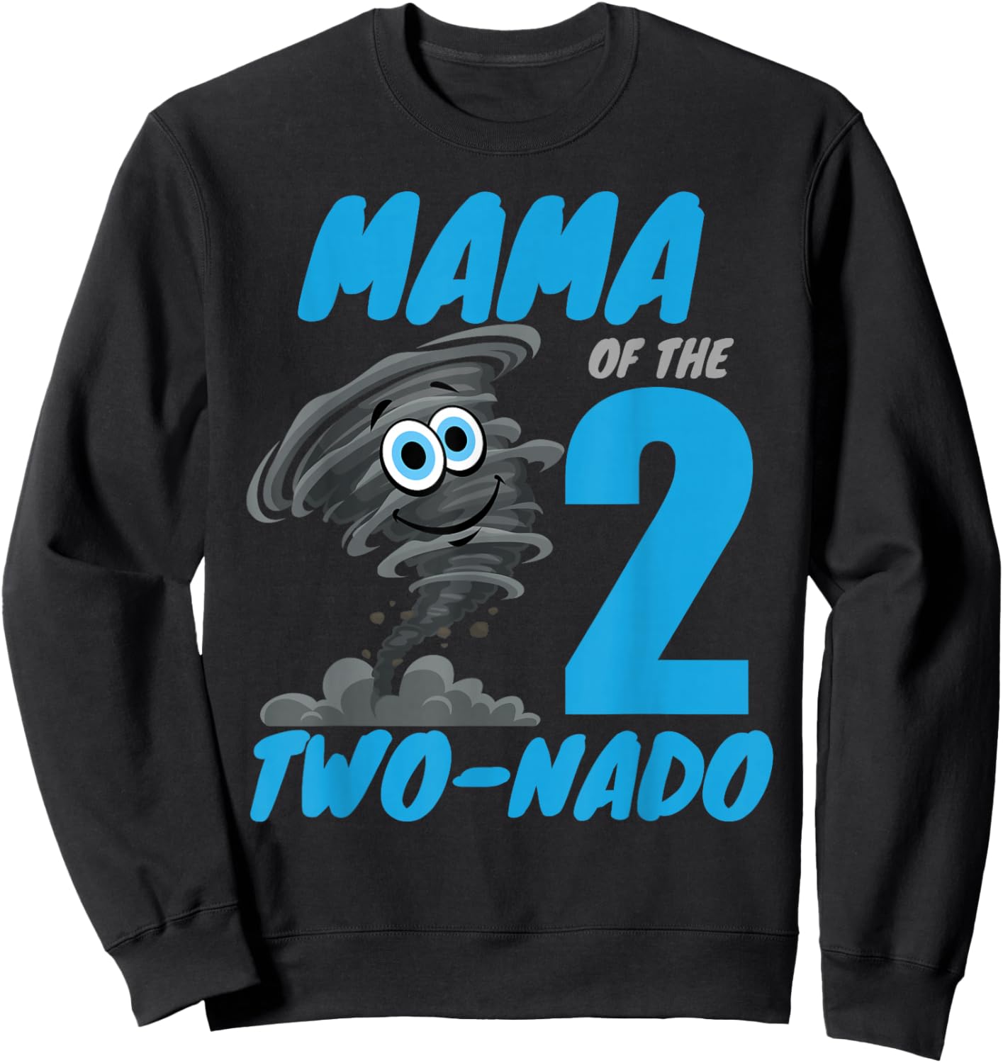 Mama of The Two-Nado Storm TorNado 2nd Two Birthday Boy Sweatshirt - Sweatshirt | Black