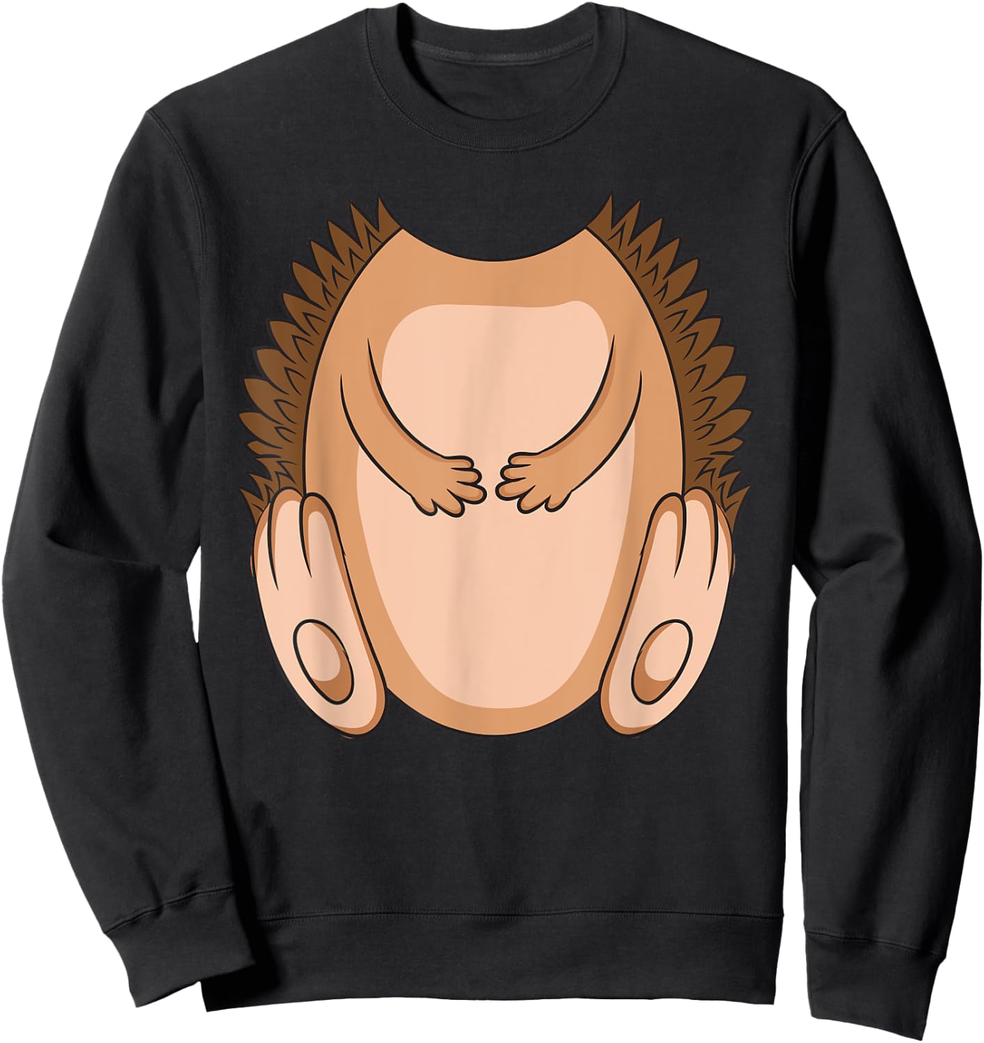 Hedgehog Costume Halloween Easy Lazy Animal Cosplay Outfit Sweatshirt - Sweatshirt | Black