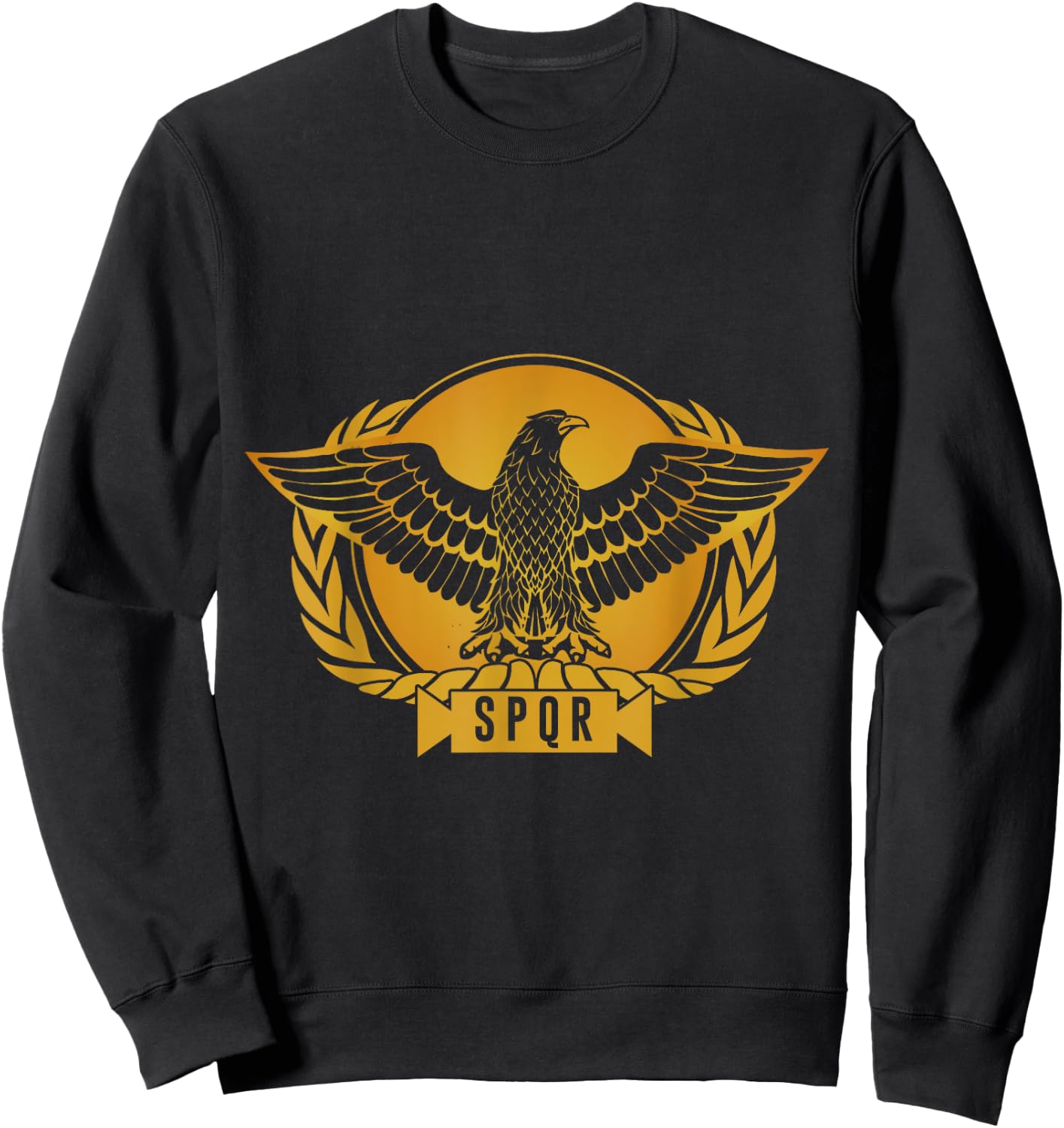 SPQR Roman Eagle Julius Caesar Legion Empire Senate Sweatshirt - Sweatshirt | Black