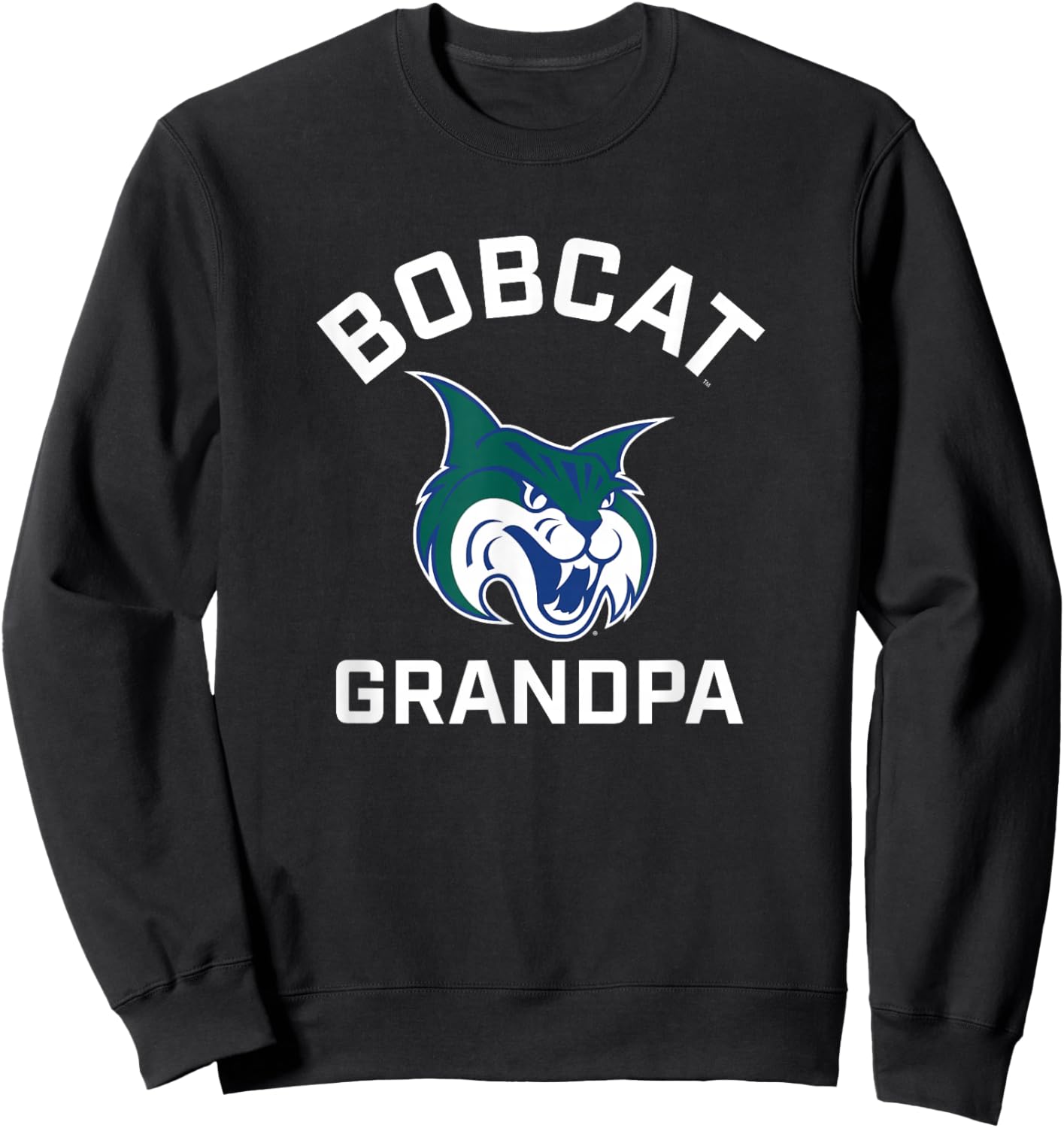 Georgia College GCSU Bobcats Arched Grandpa Sweatshirt - Sweatshirt | Black