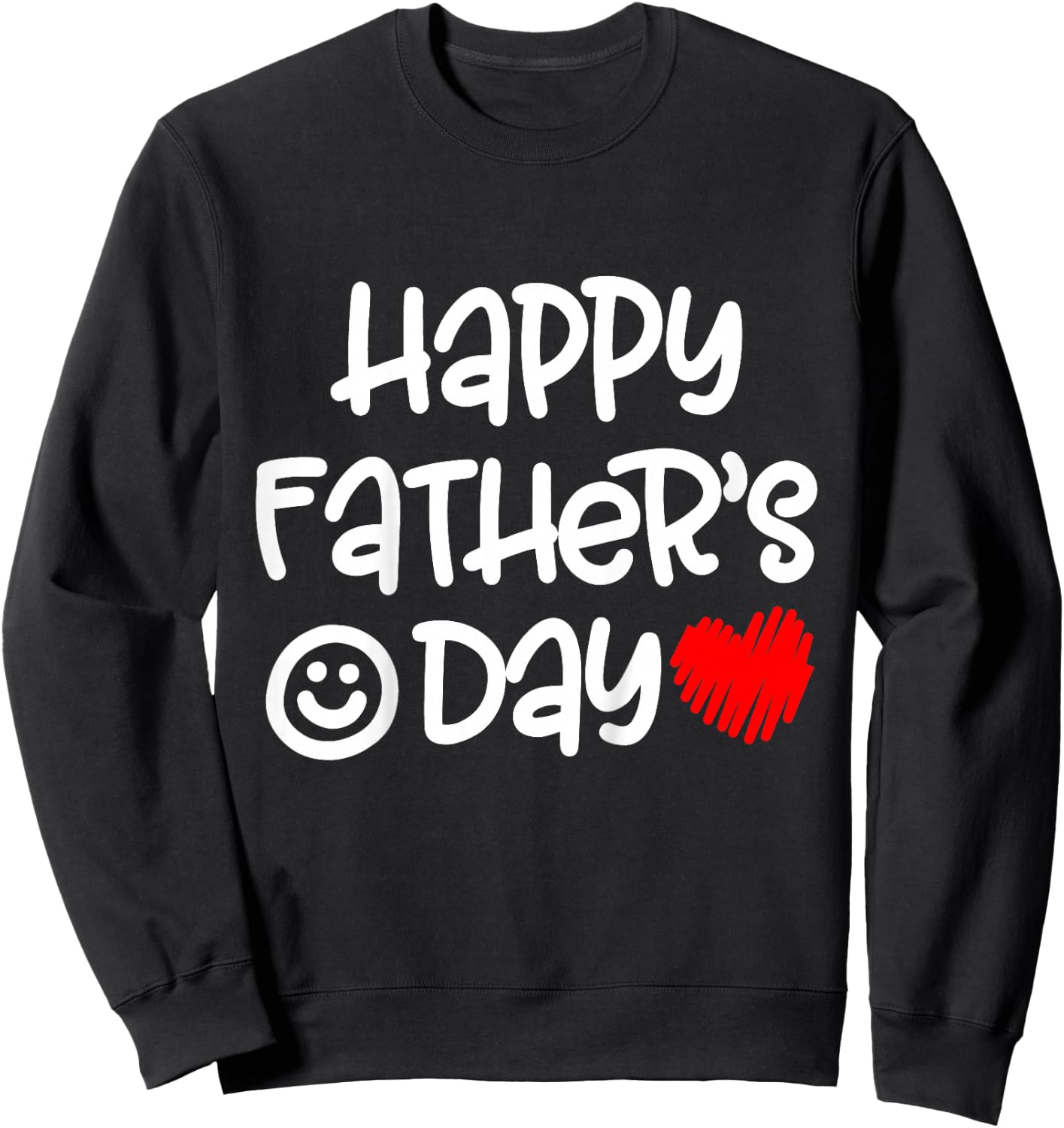 Kids Toddler Happy Fathers Day Boy Baby First Fathers Day Sweatshirt - Sweatshirt | Black