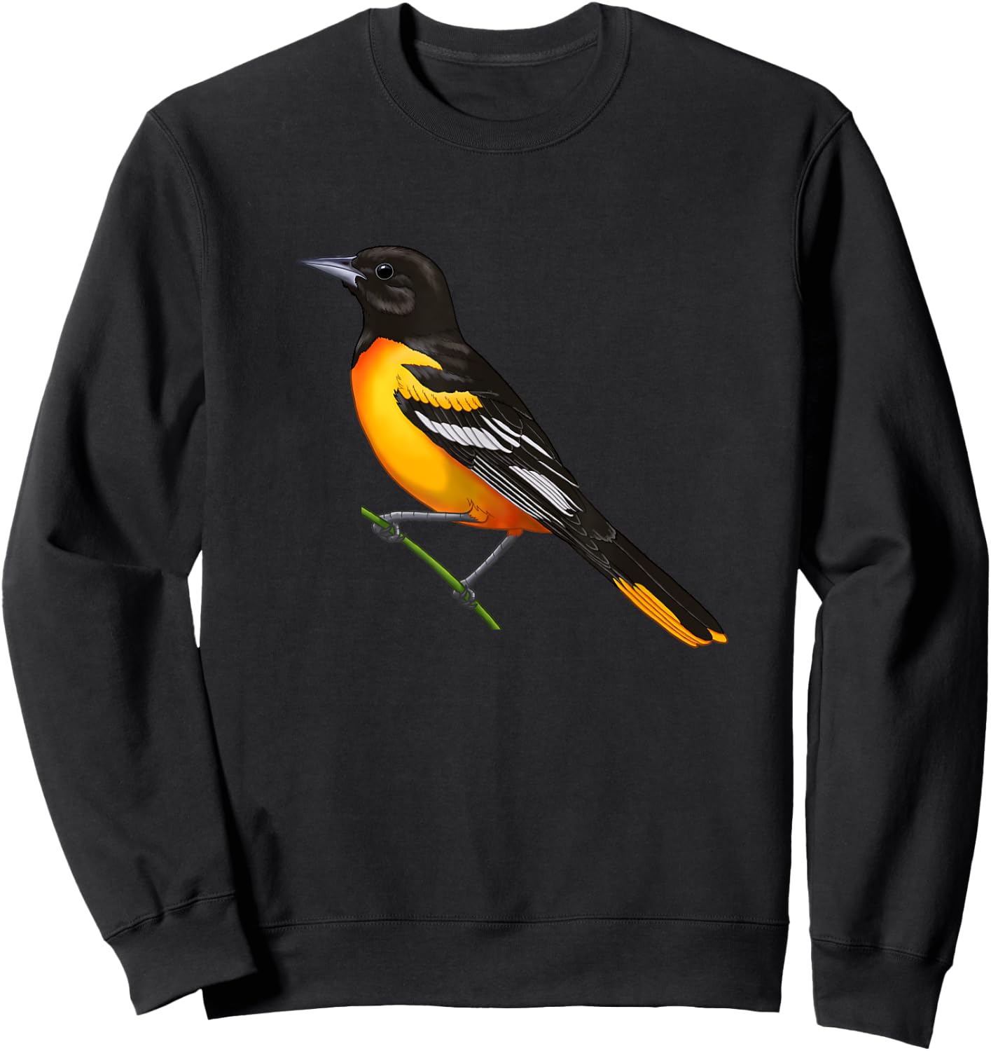 Baltimore Oriole (Icterus galbula) Bird Lover Gift Sweatshirt - Sweatshirt | Black