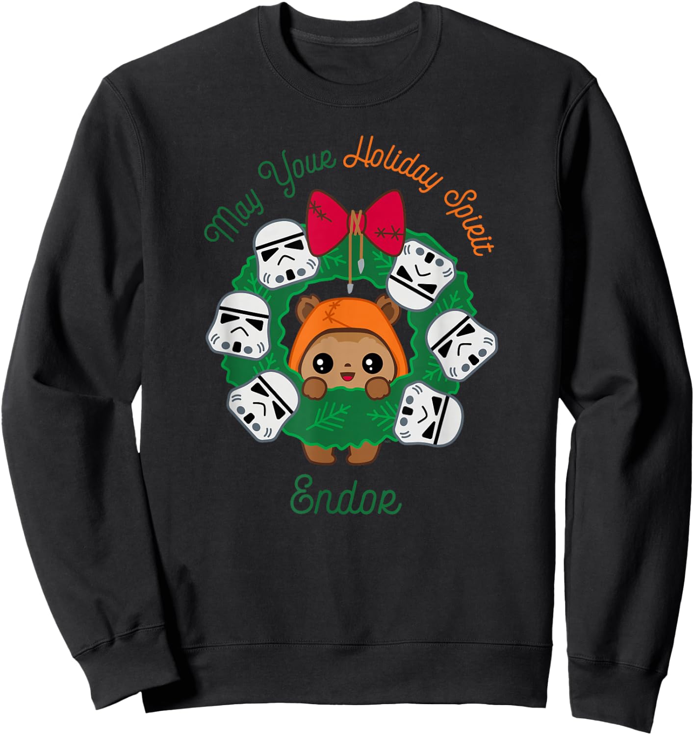 Star Wars Ewok Christmas May Your Holiday Spirit Endor Cute Sweatshirt - Sweatshirt | Black