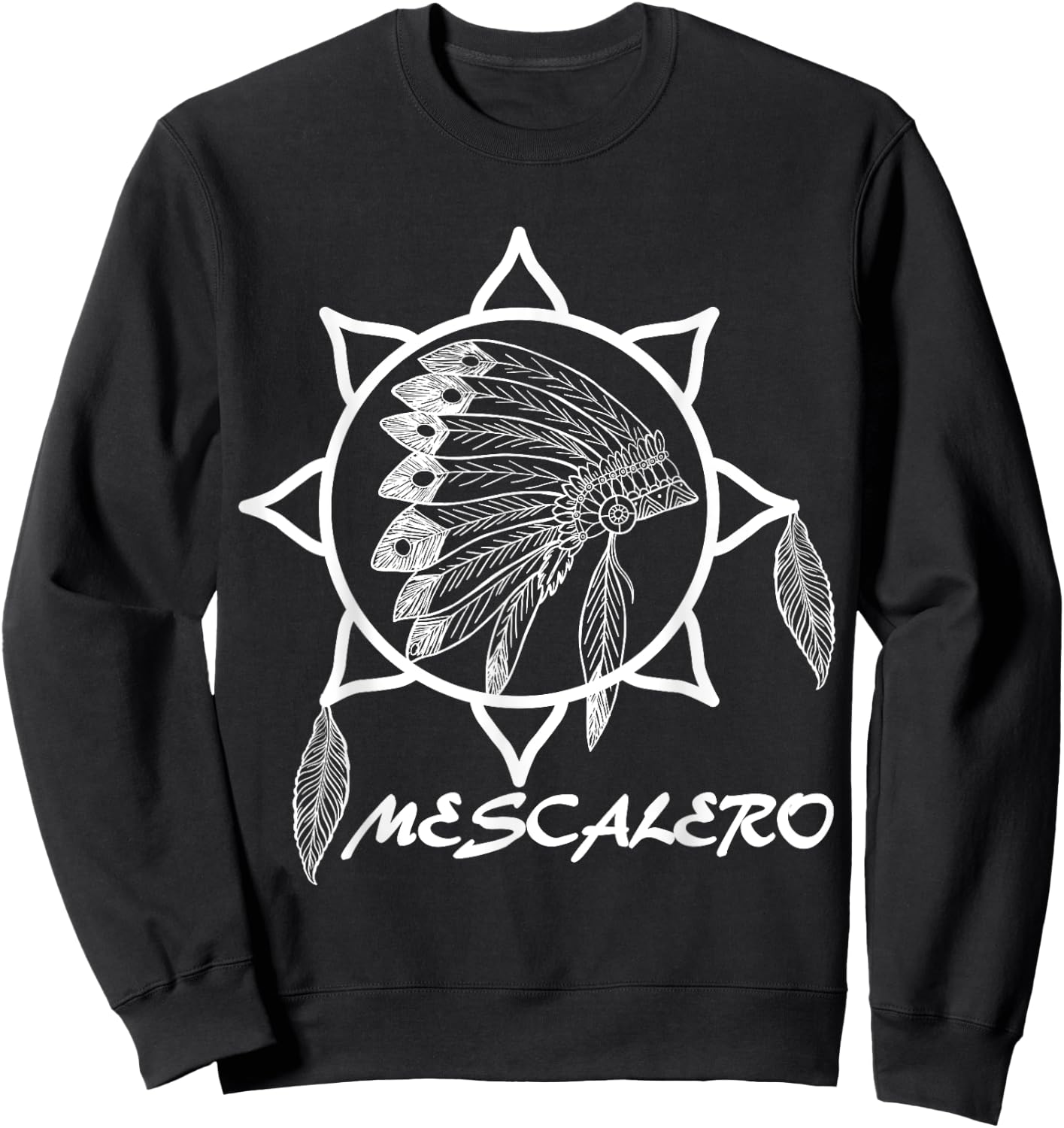 Mescalero Apache Indians - biker, cowboy, Sioux Sweatshirt - Sweatshirt | Black