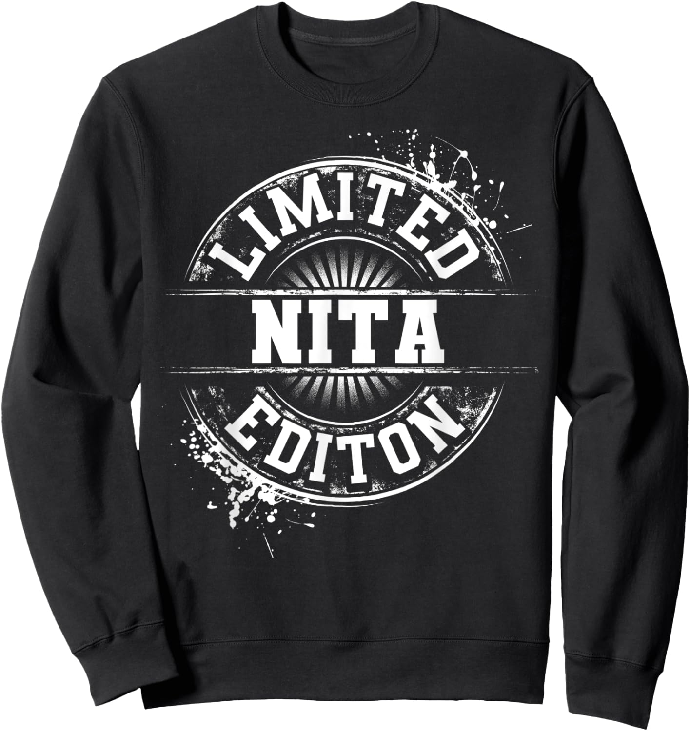 NITA Limited Edition Funny Personalized Name Gift Sweatshirt - Sweatshirt | Black
