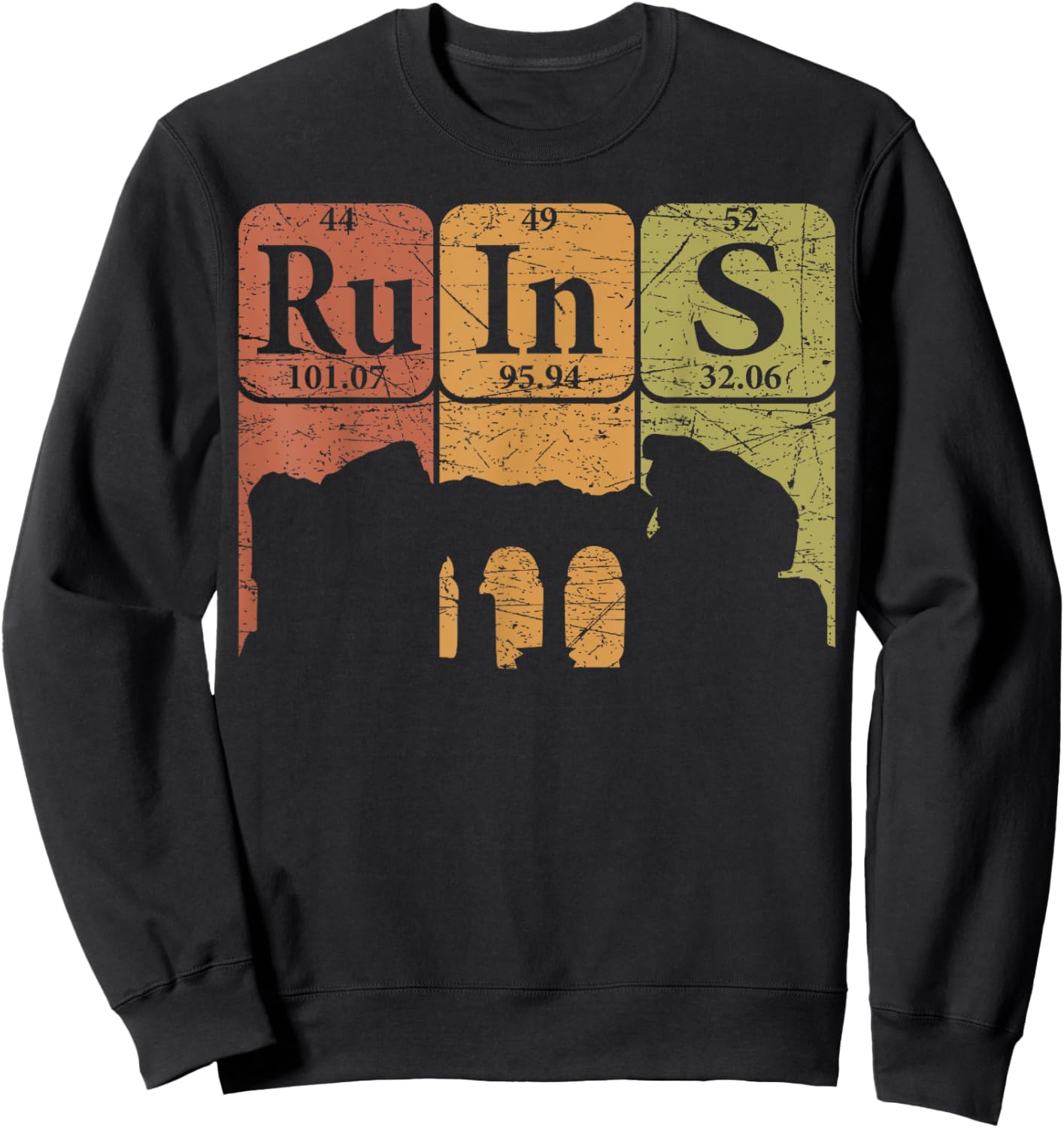 Archeology Ruins Periodic Table Elements Archeologist Sweatshirt - Sweatshirt | Black