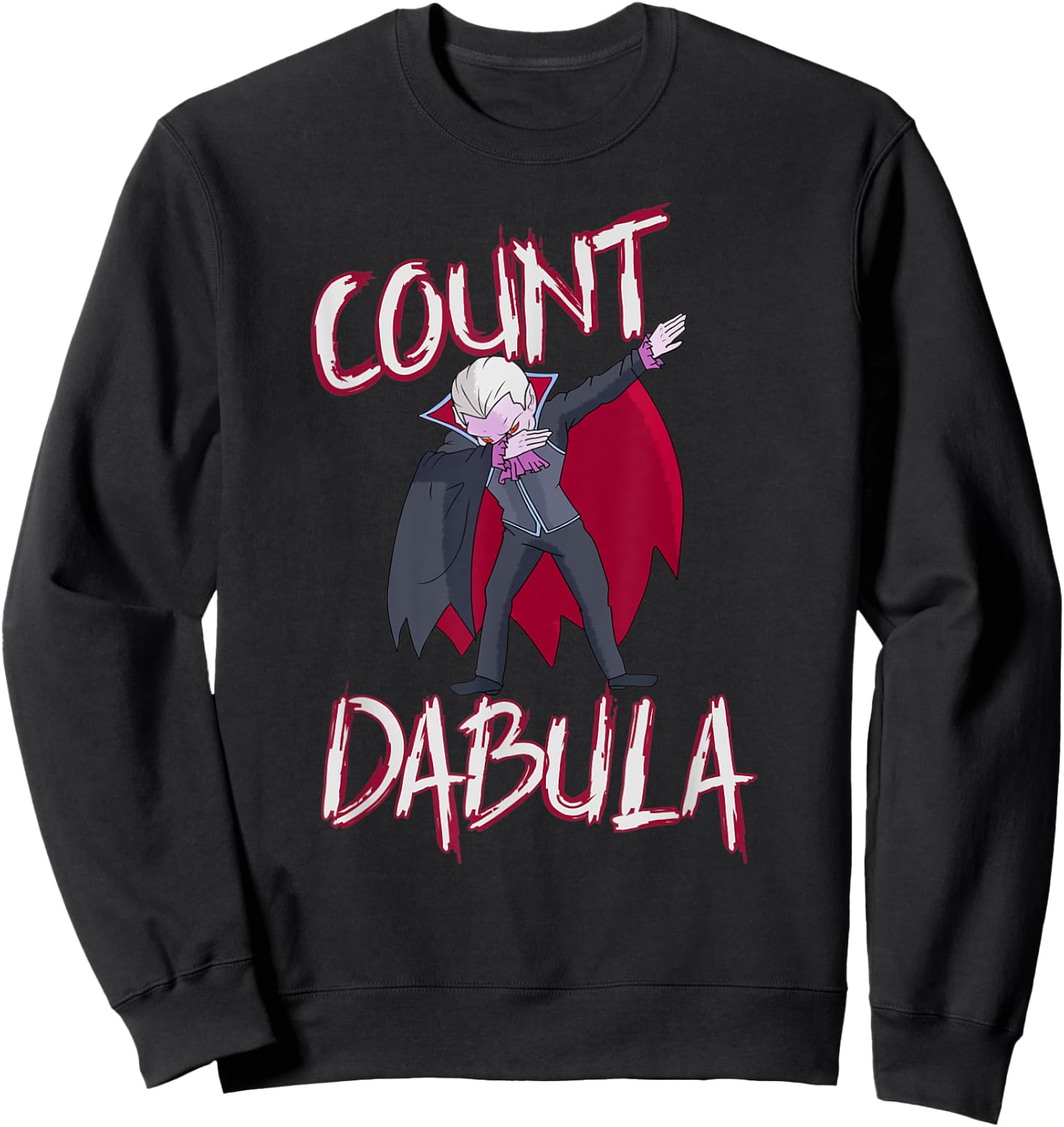 Halloween Dabbing Dracula Count Dabula Sweatshirt - Sweatshirt | Black