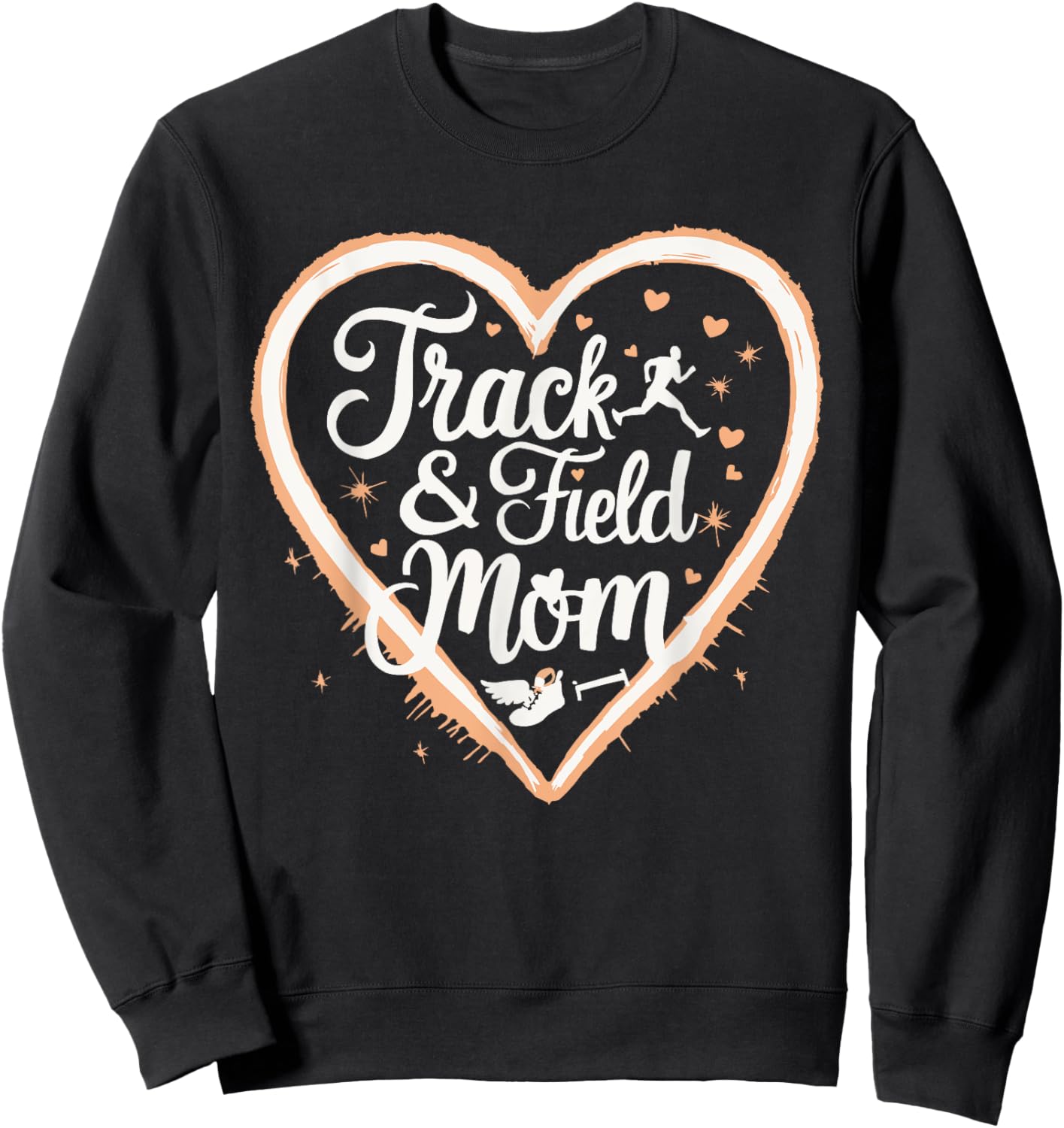 Track And Field Mom Athlete Runner Mothers Day Sweatshirt - Sweatshirt | Black