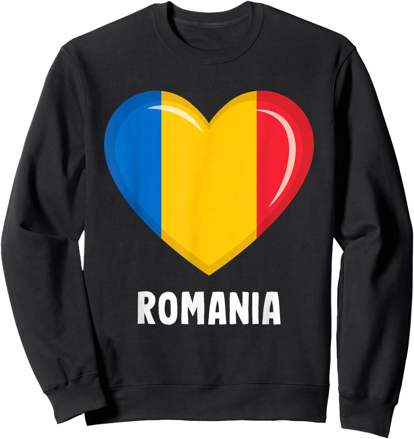 Romania flag jersey, Romanian Sweatshirt - Sweatshirt | Black