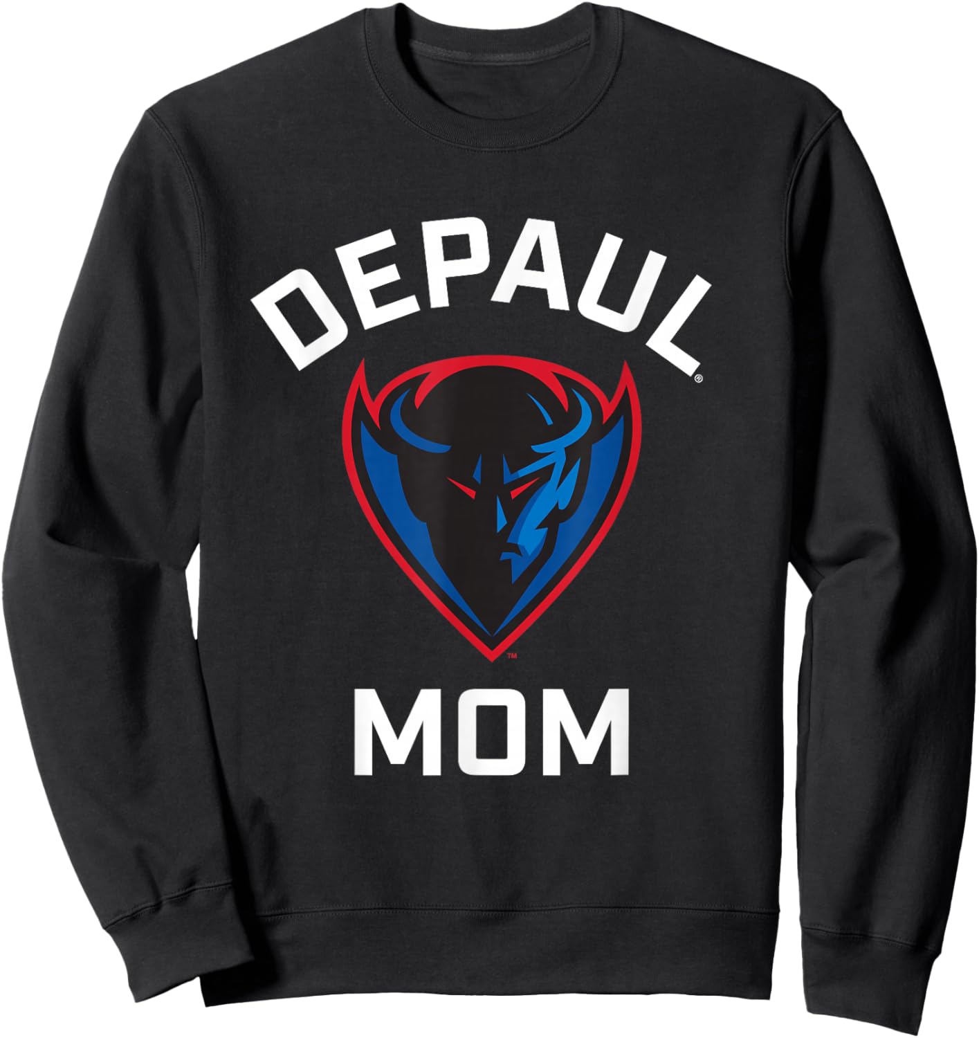 DePaul University Blue Demons Arched Mom Sweatshirt - Sweatshirt | Black