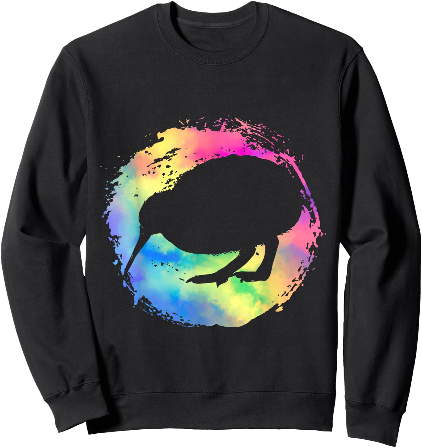 Colorful Kiwi Bird New Zealand Sweatshirt - Sweatshirt | Black