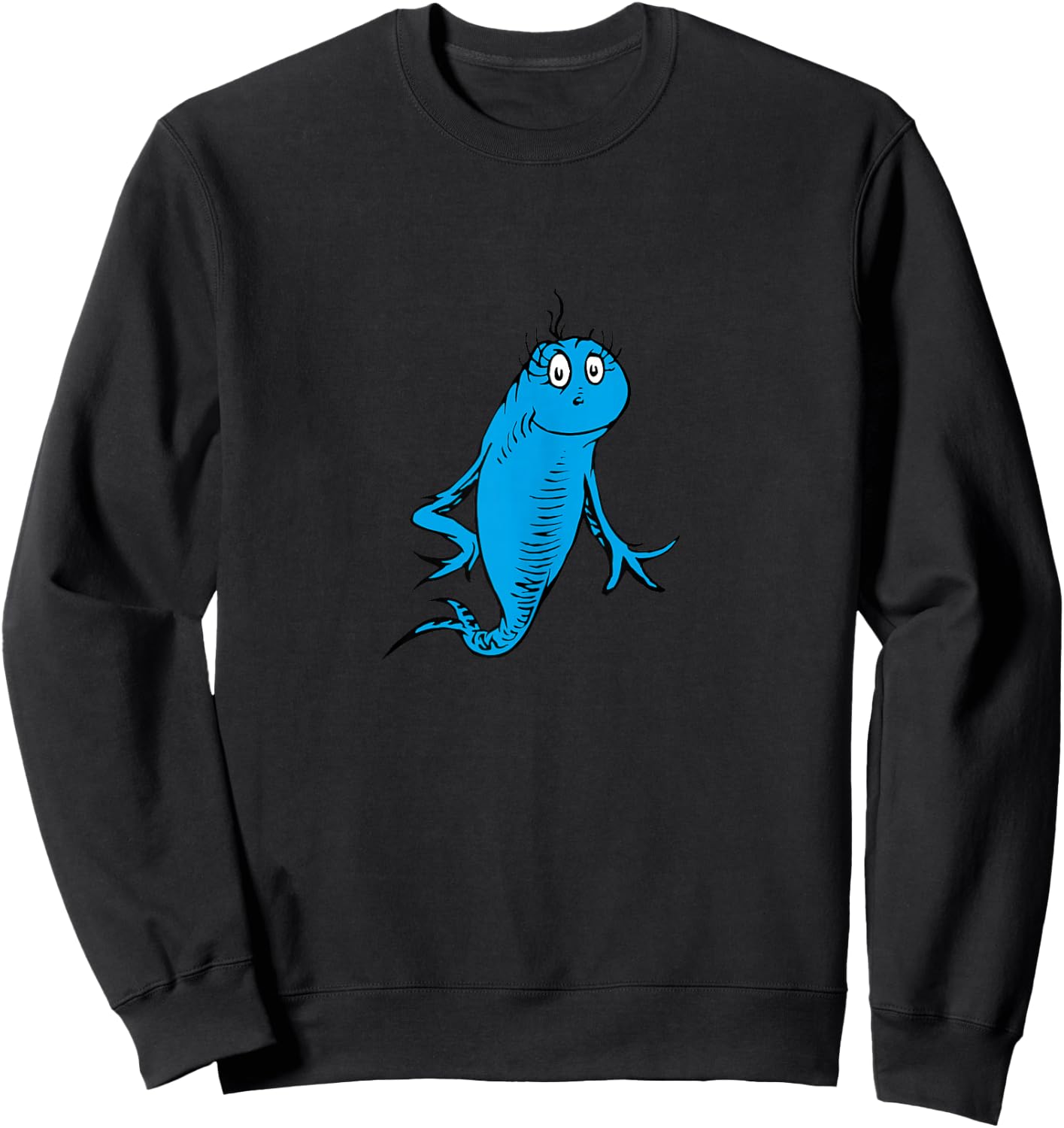 Dr. Seuss Blue Fish Sweatshirt - Sweatshirt | Black