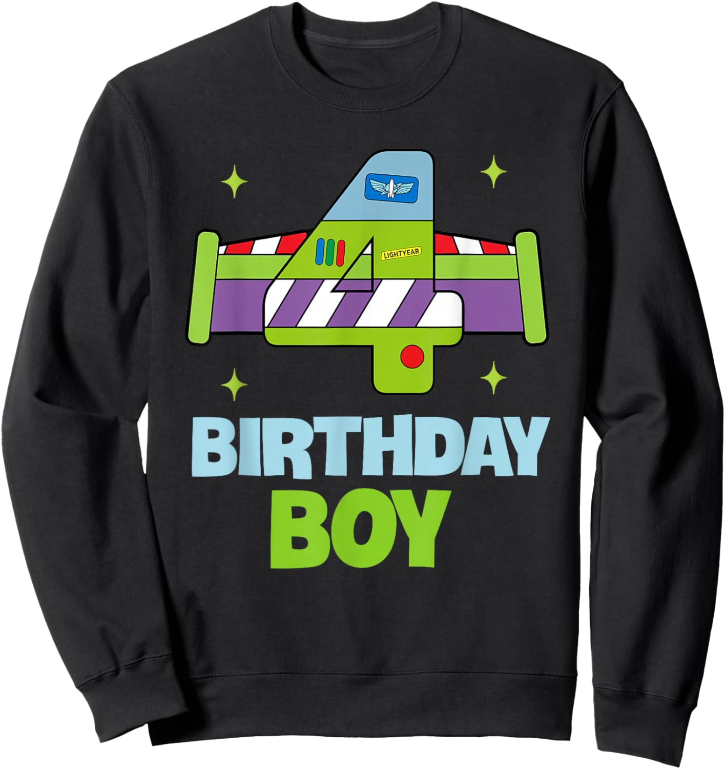 4th Birthday Boy Toy Lover Funny 4 Year Old Story Bday Party Sweatshirt - Sweatshirt | Black