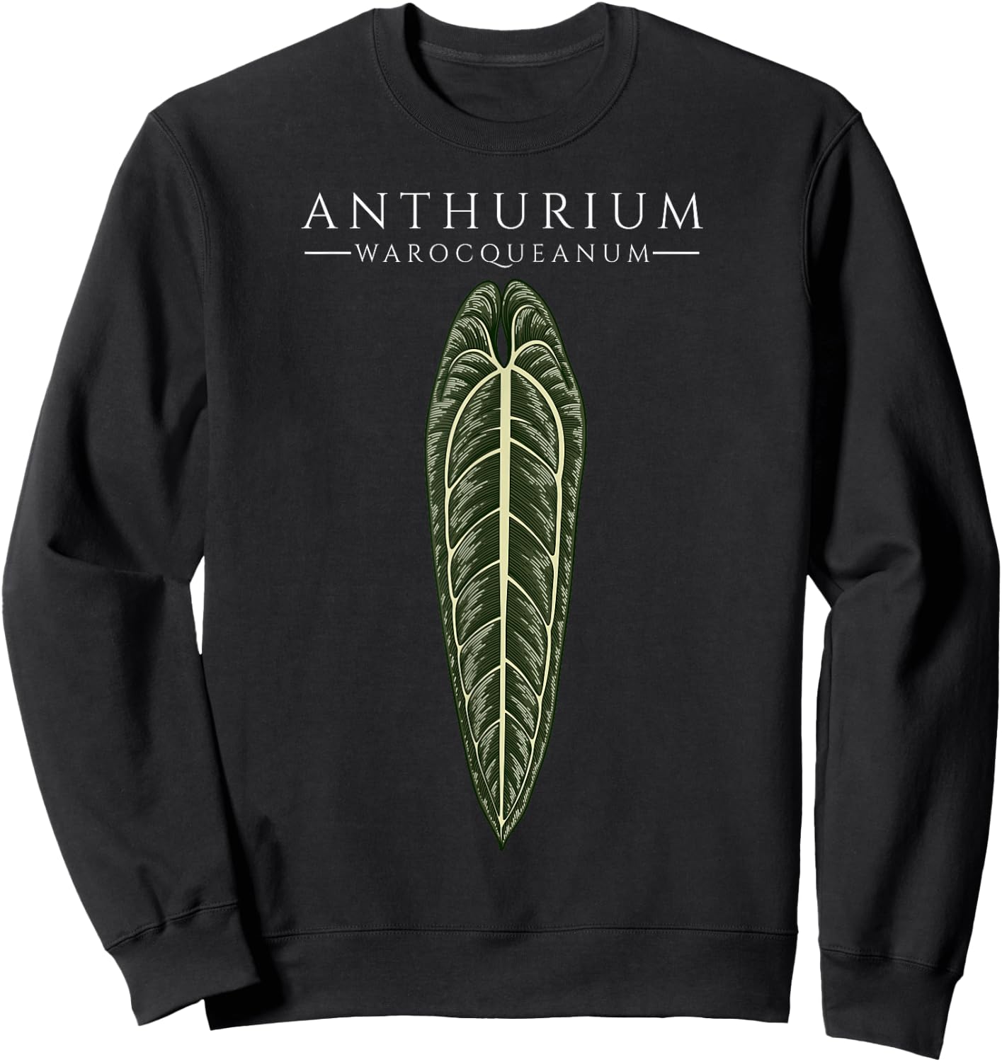 Anthurium Warocqueanum Aroids Plants Lover Philodendron Gift Sweatshirt - Sweatshirt | Black