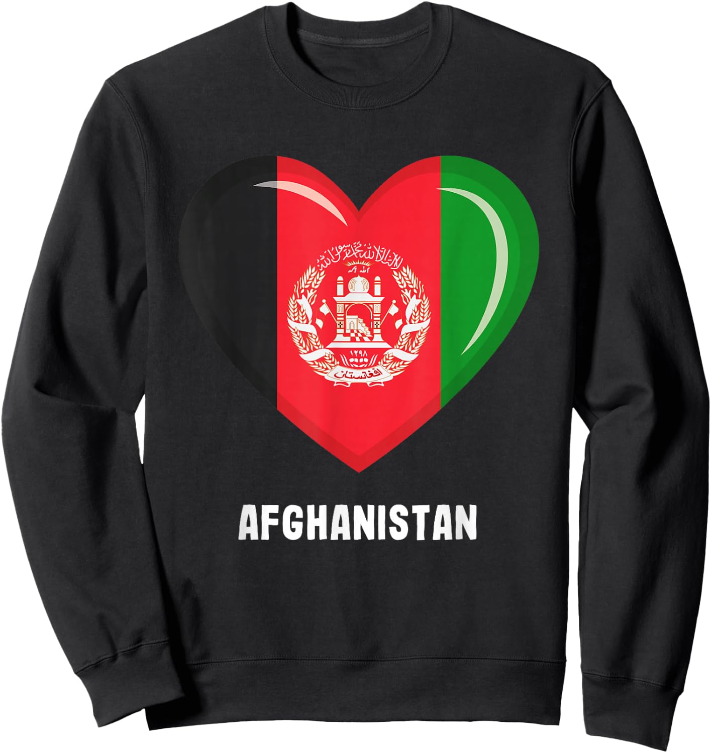 Afghanistan Flag Shirt | Afghanistan Sweatshirt - Sweatshirt | Black