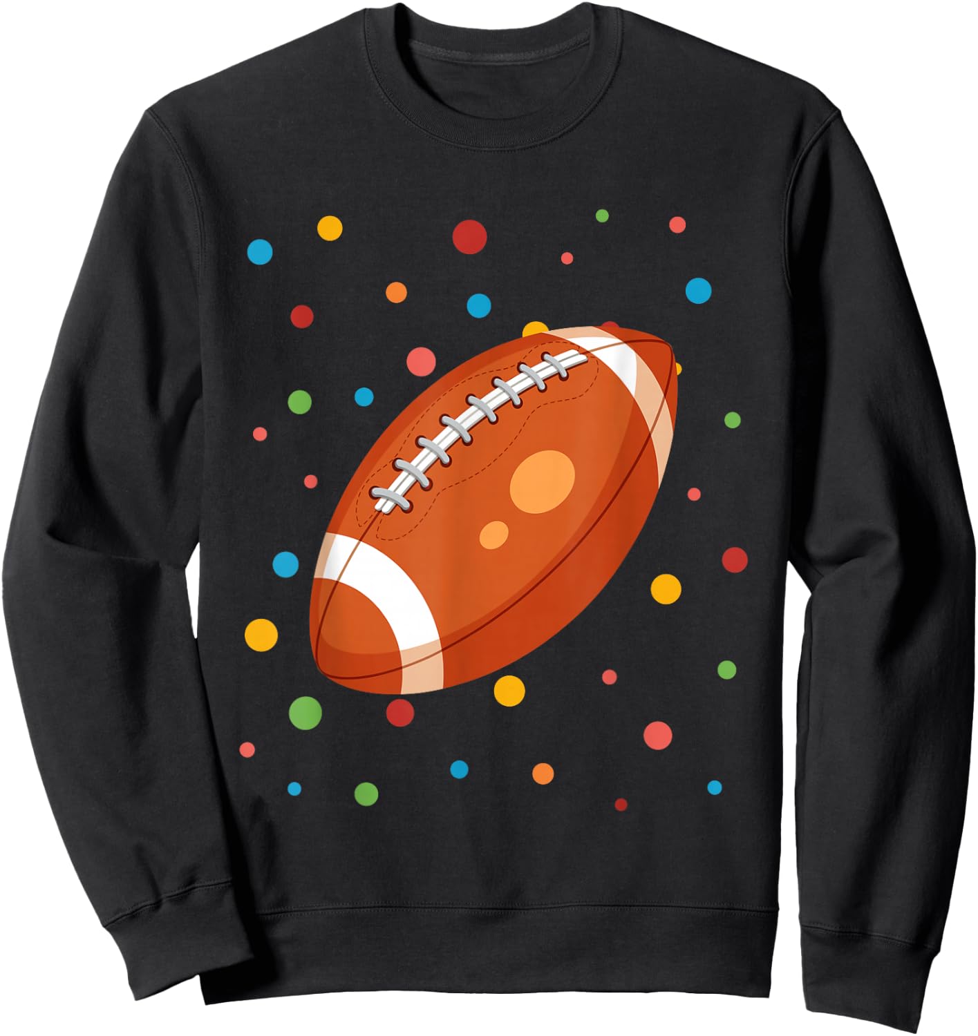 Dot Day Shirt Polka Dots Football Kids Boys Girls Youth Sweatshirt - Sweatshirt | Black