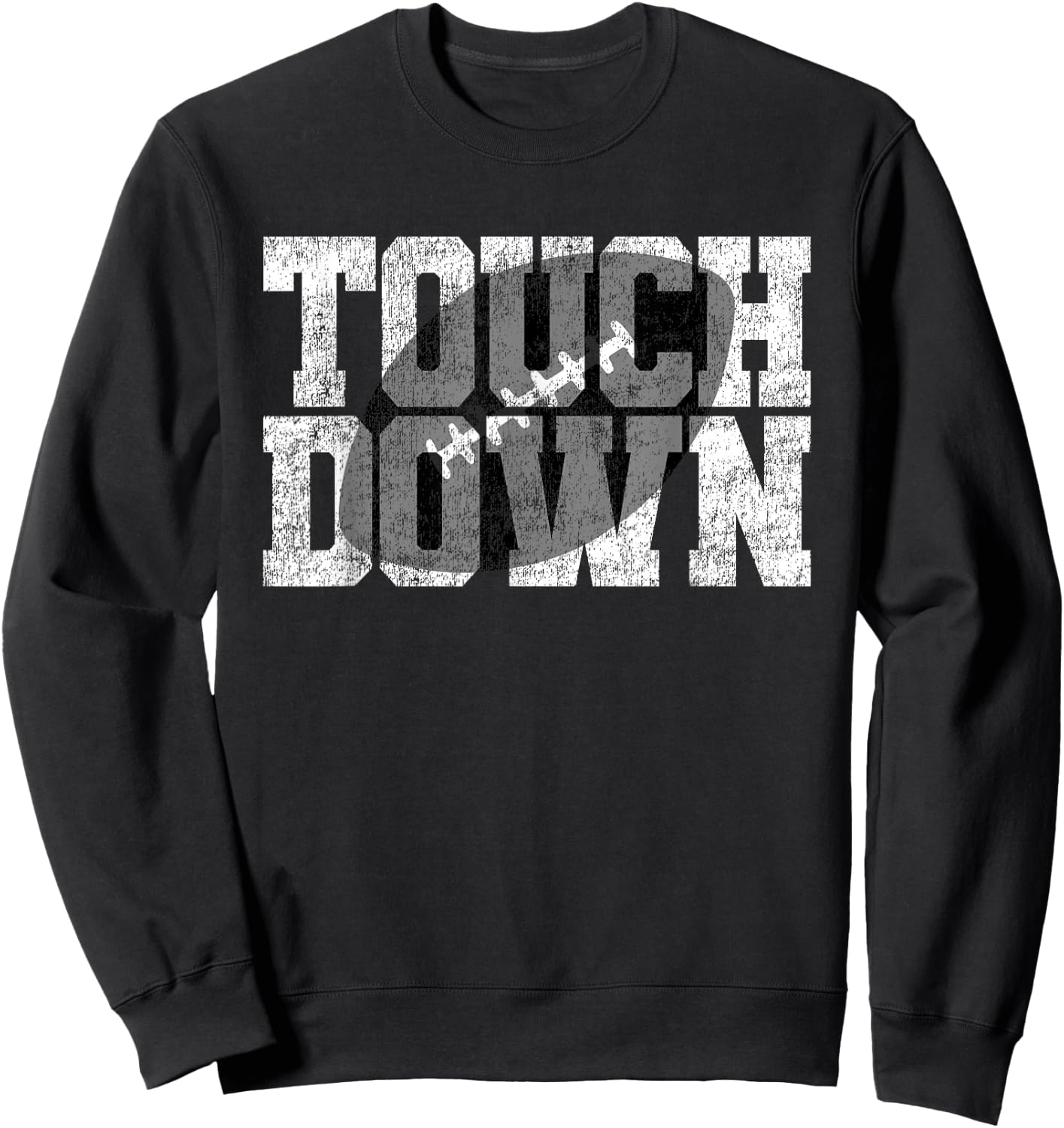 Football Fan Gear Vintage Touchdown Graphic Novelty Sweatshirt - Sweatshirt | Black