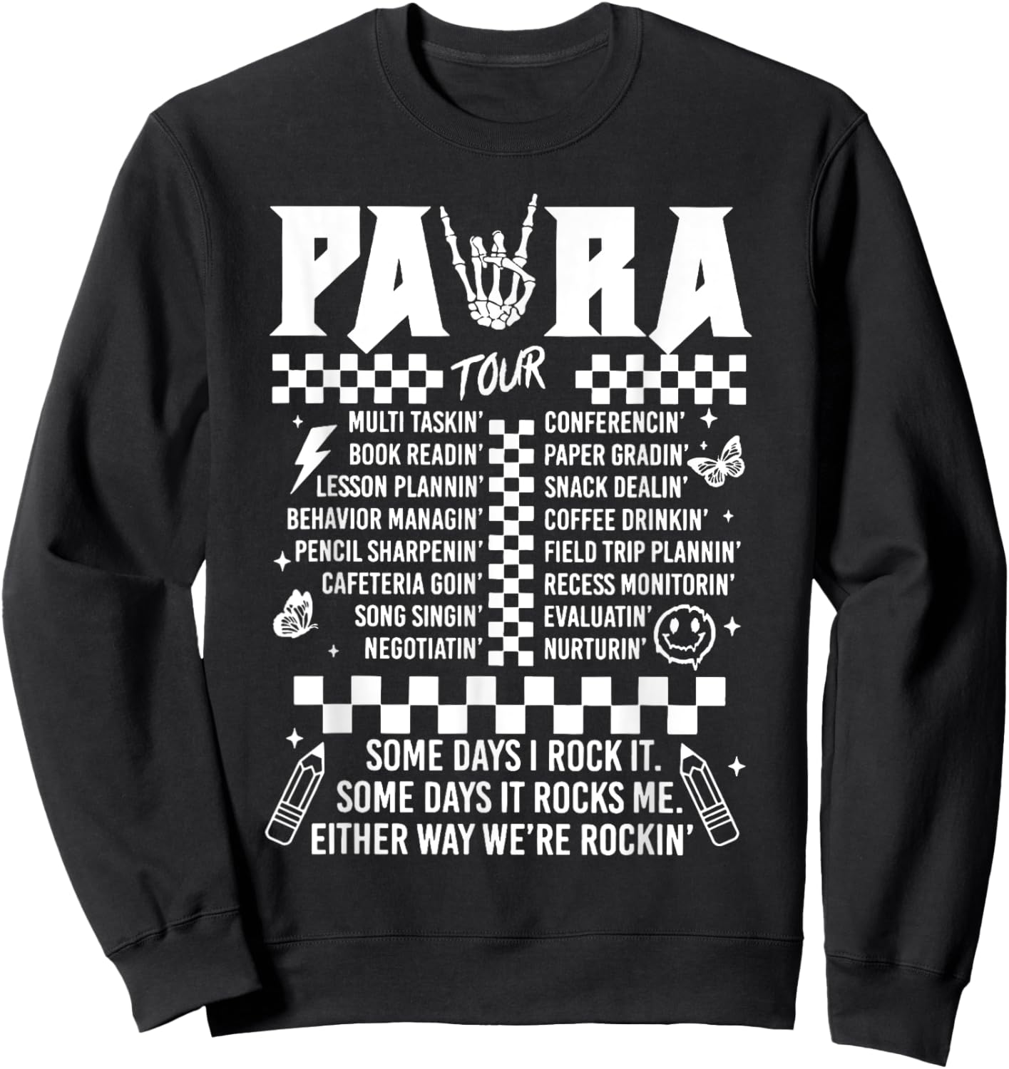 Para Tour Retro Groovy Gifts For Family Sweatshirt - Sweatshirt | Black